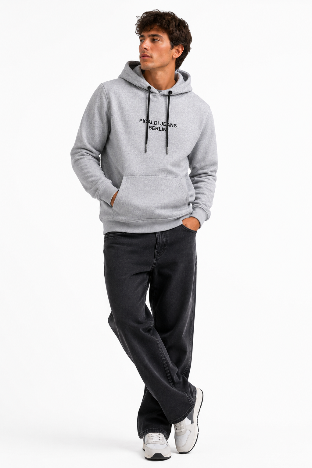 Picaldi Herren Kapuzenpullover Berlin Grey