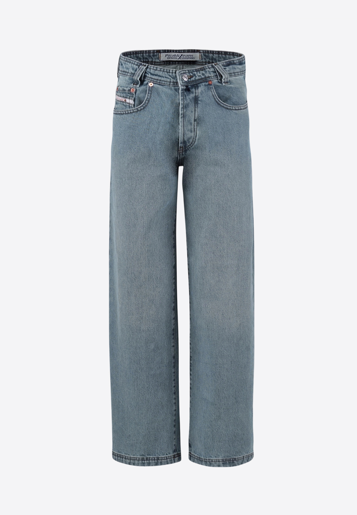 Picaldi Zicco 474 Enemy Herrenjeans - Baggy Fit mit Straight Leg in Washed Greyblue W27-L30