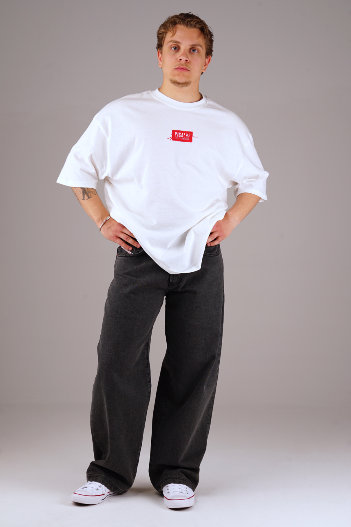 Picaldi Zicco 475 Shadow Herrenjeans – Baggyschnitt in Faded Anthracite Grey W36-L32