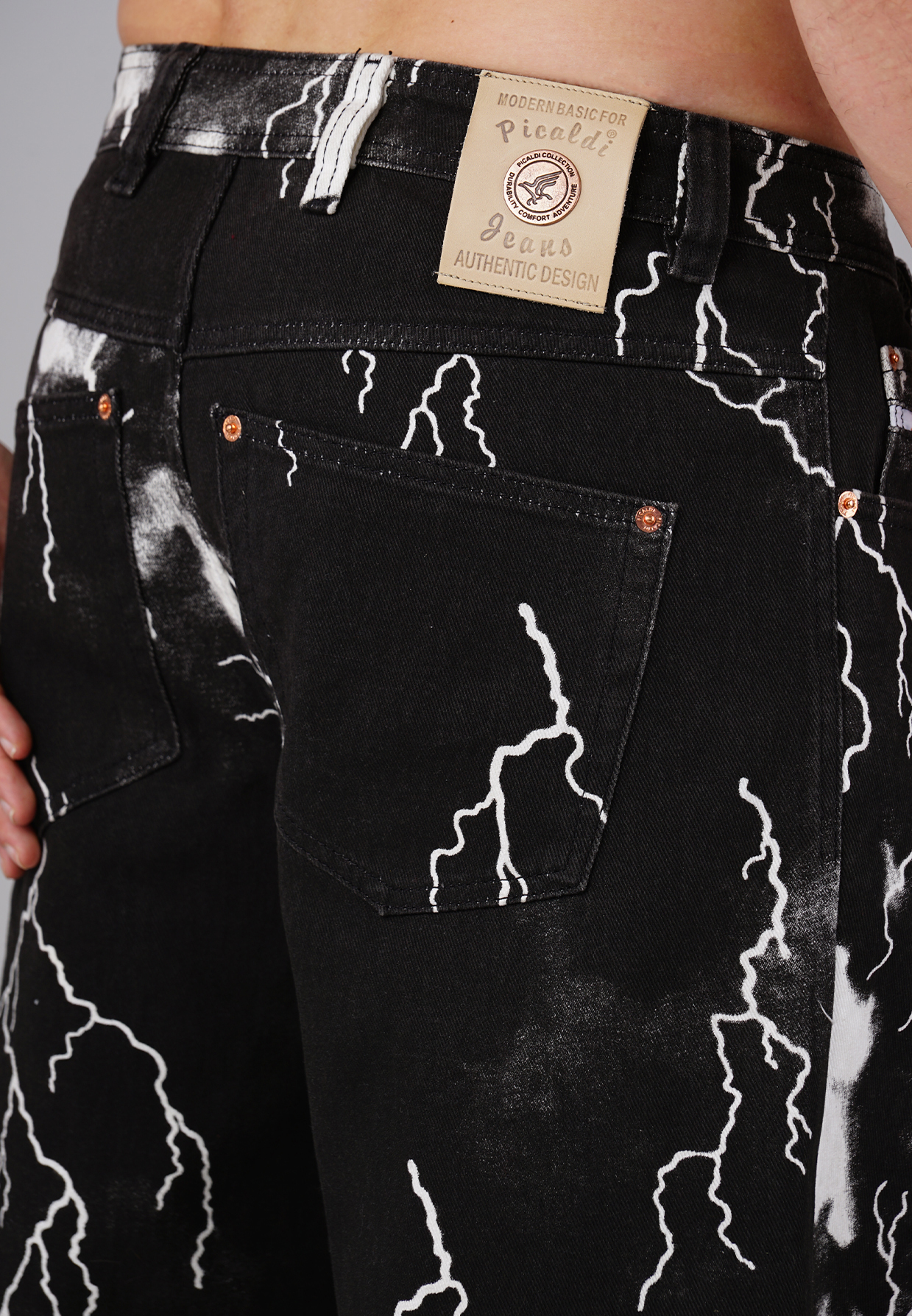 Picaldi Herren Jeans Zicco 472 Flash Black Night electric noir W27-L30