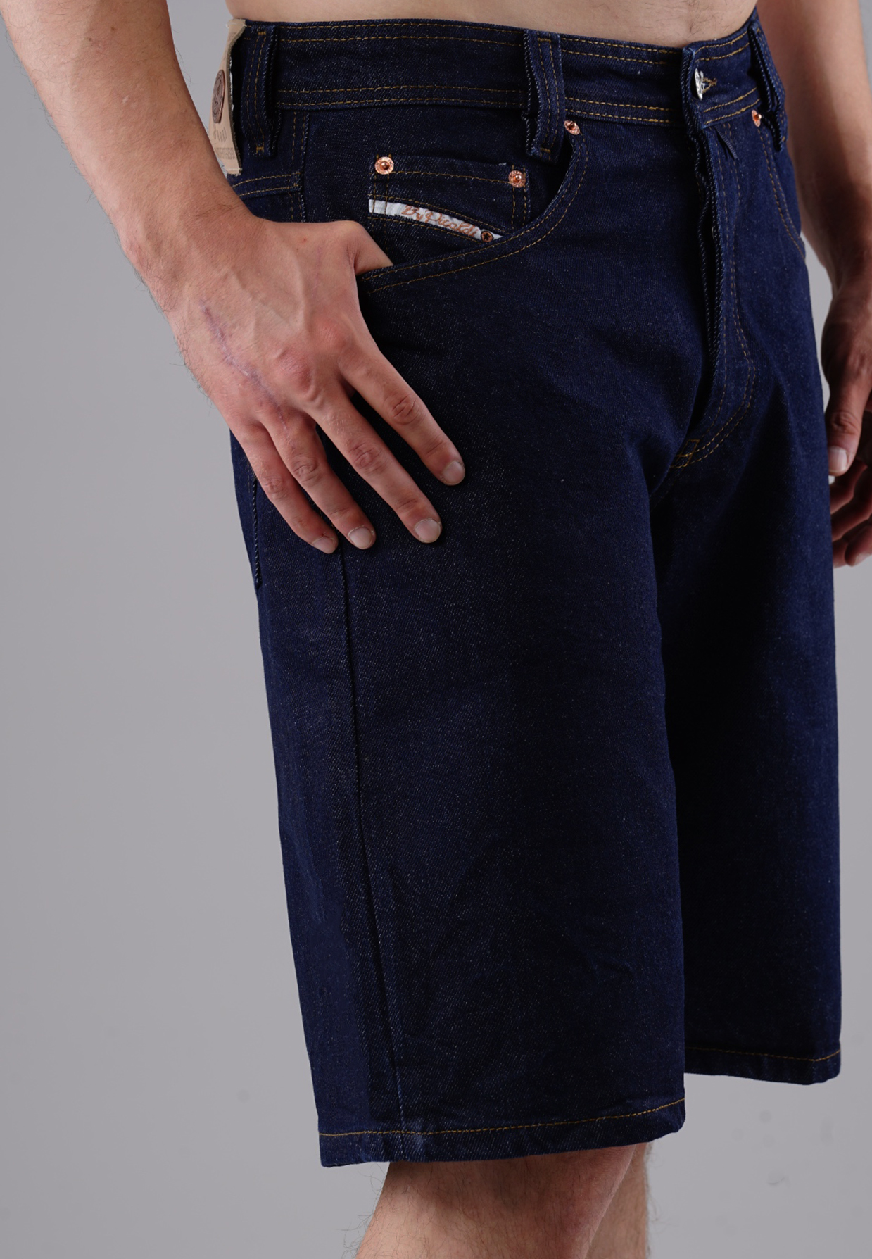 Picaldi Zicco 471 Indigo Herren Jeansshorts - Relaxed Fit in Deep Indigo