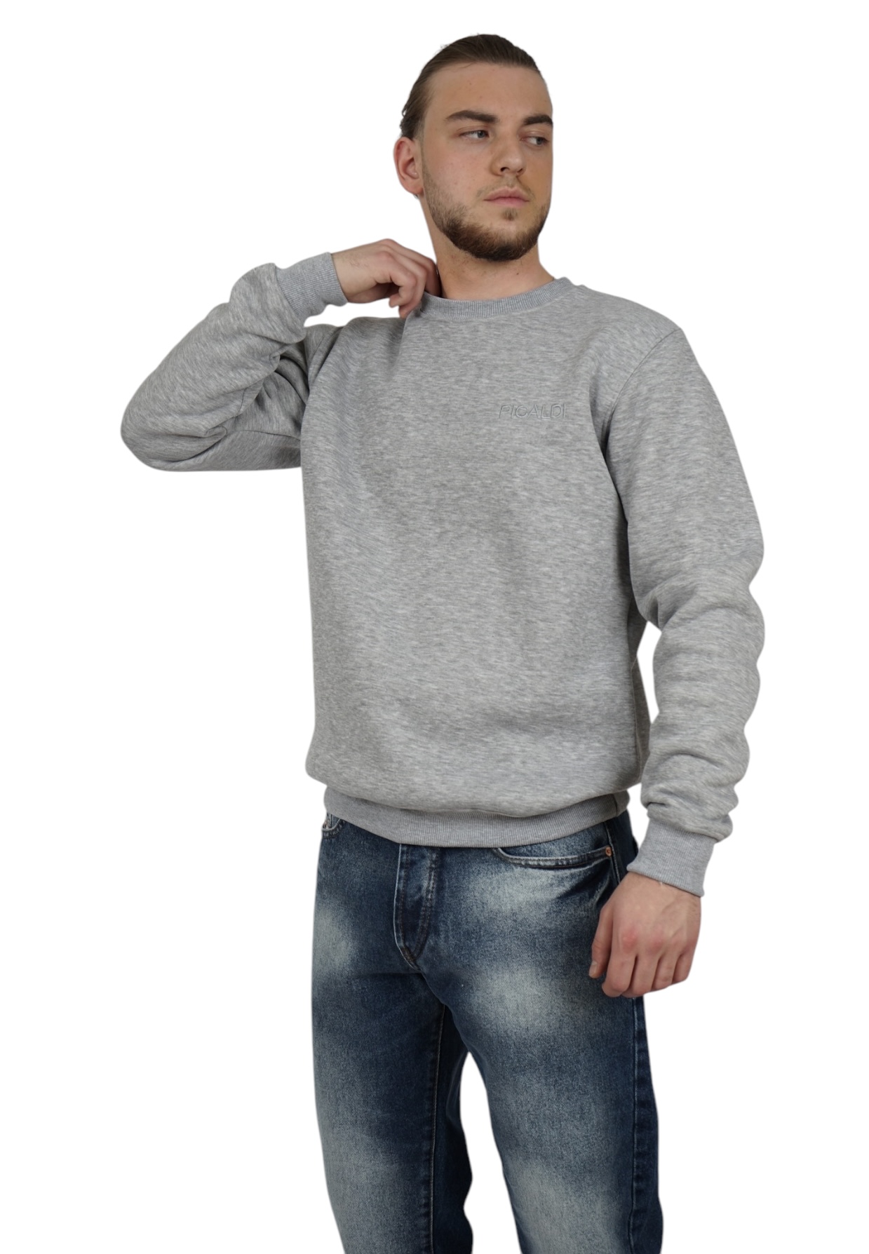 Picaldi Herren Sweatshirt Basic Grau XXL