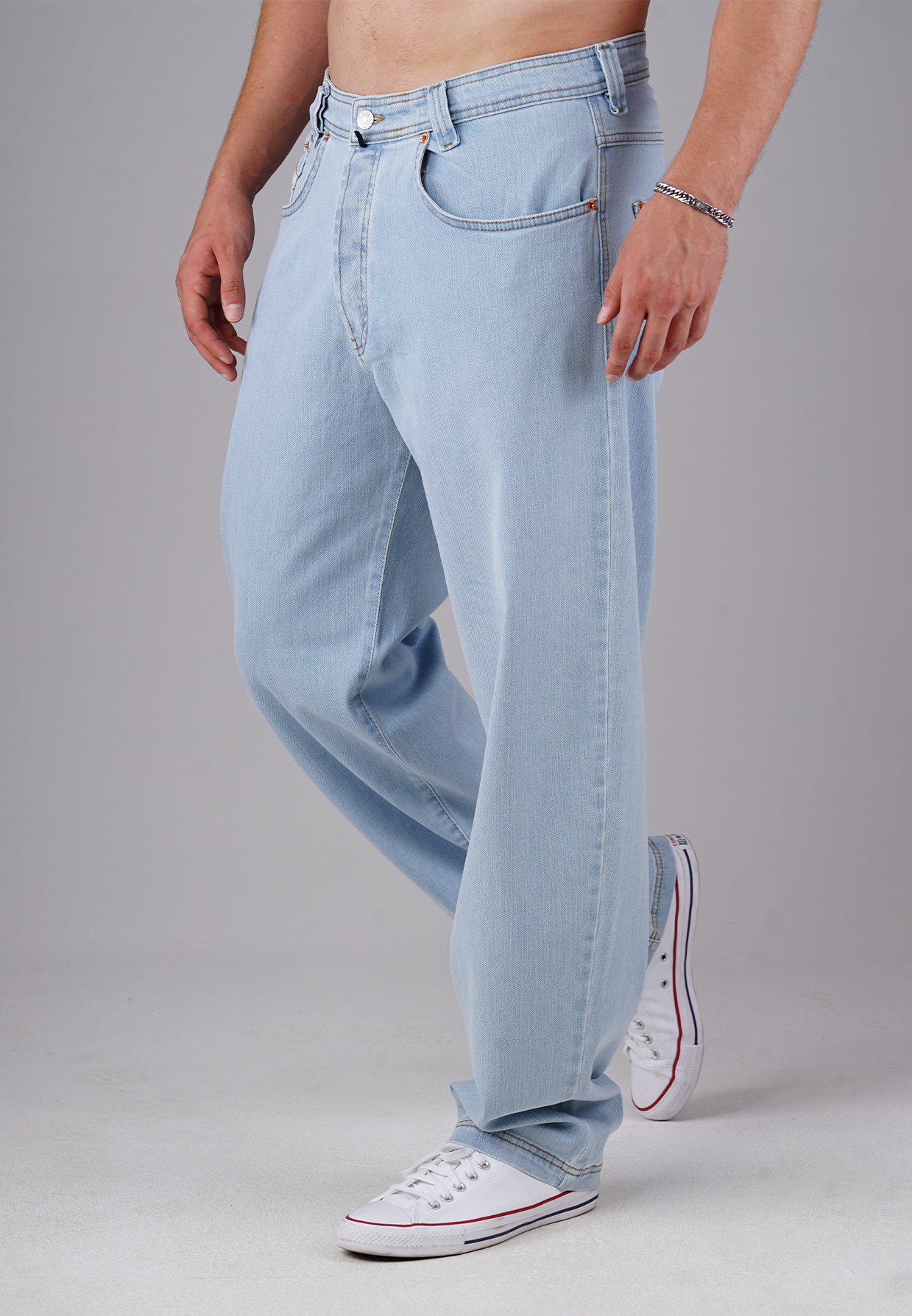 Picaldi Zicco 471 Palesky Herrenjeans - Relaxed-Karottenschnitt in Ice Blue Vintage W42-L32