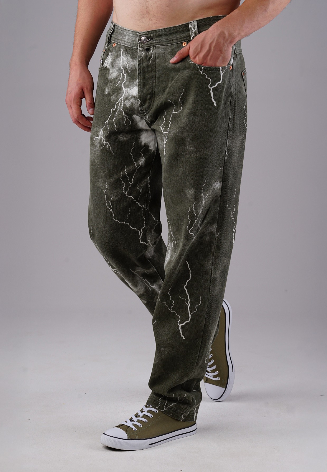 Picaldi Herren Jeans Zicco 472 Flash Khaki dark olive tunder wash