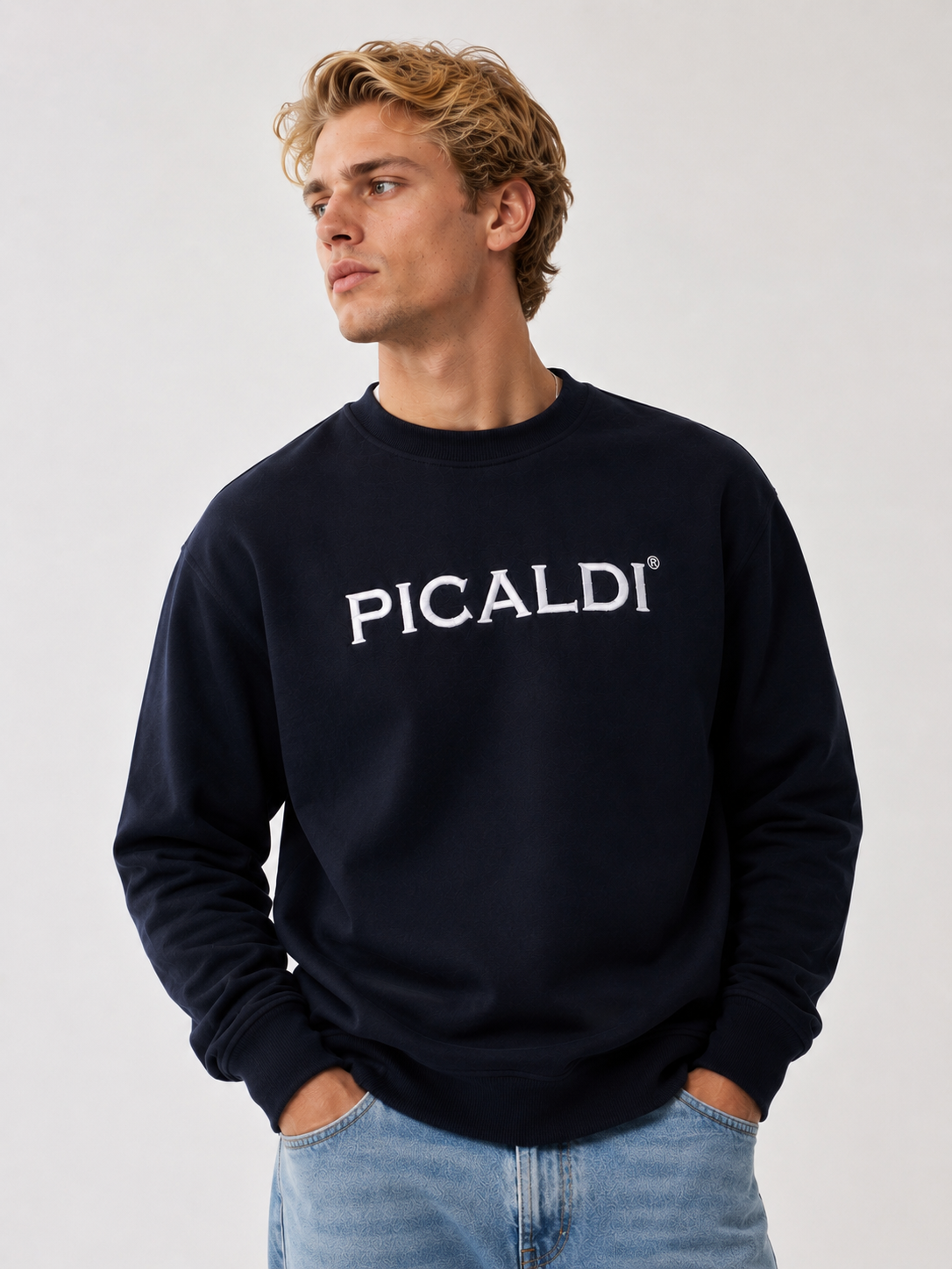 Picaldi Herren Sweatshirt Charlie Marine Blue