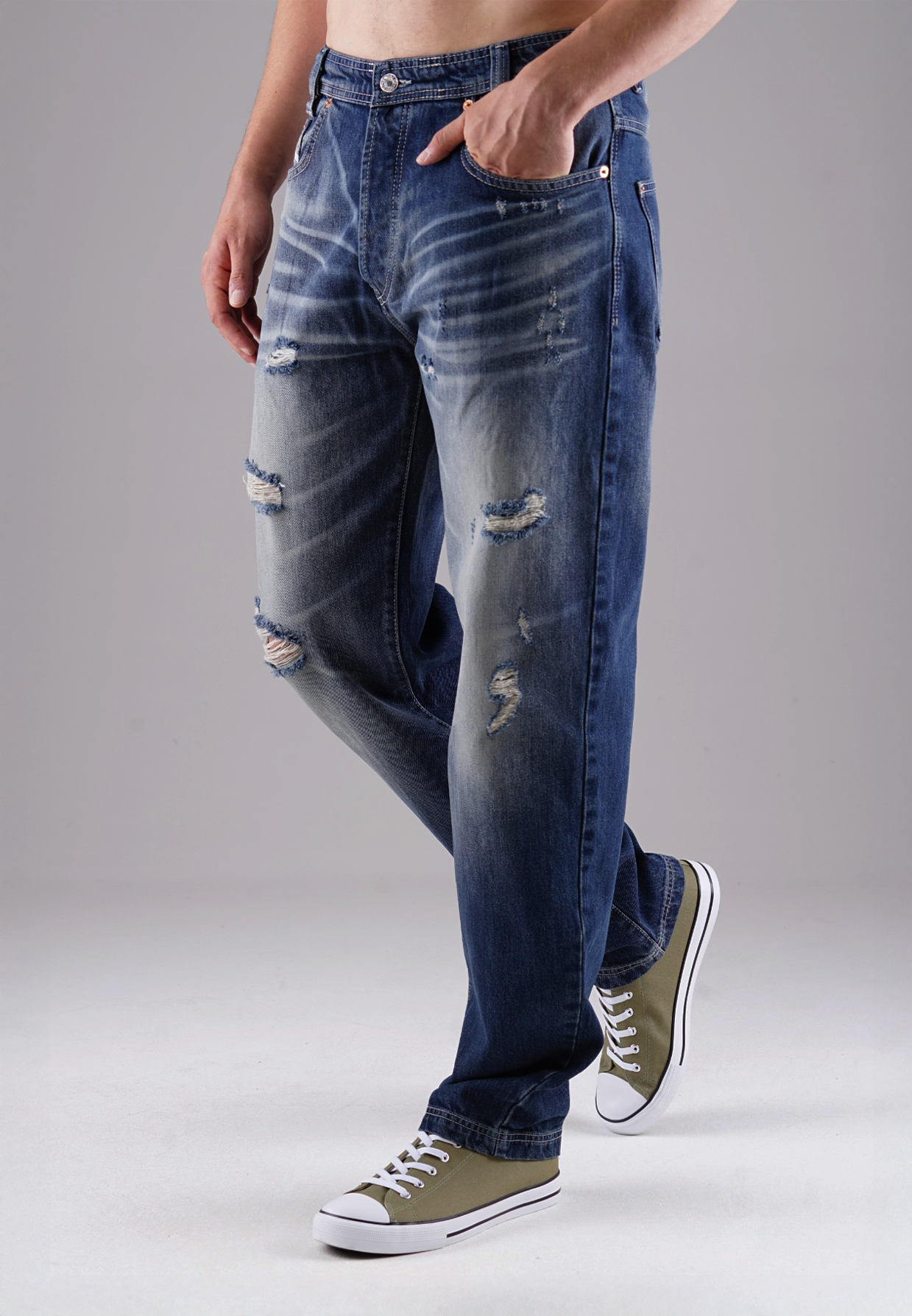 Picaldi Herren Jeans Zicco 472 Passiac dark blue sand washed