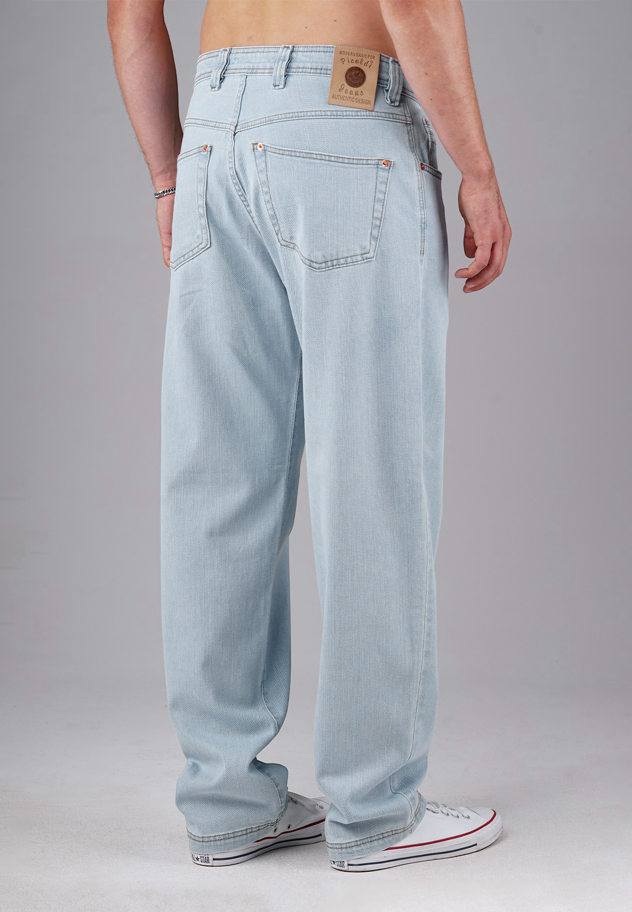 Picaldi Zicco 471 Palesky Herrenjeans - Stretch-Karottenschnitt in Ice Blue Vintage W28-L30