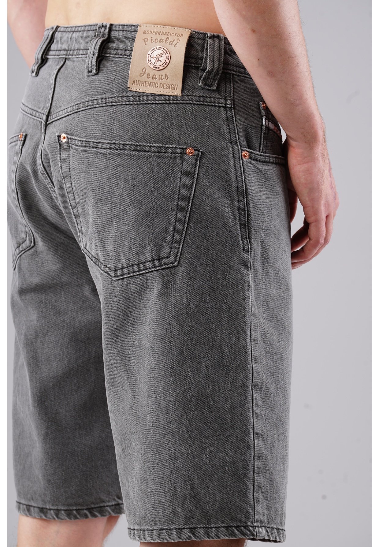 Picaldi Zicco 471 Drift Herren Jeansshorts - Relaxed Fit in Dusty Graphite W40
