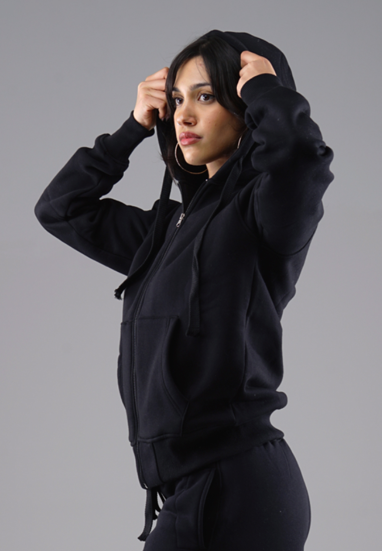 Picaldi Damen Zip Hoodie Hustle Black