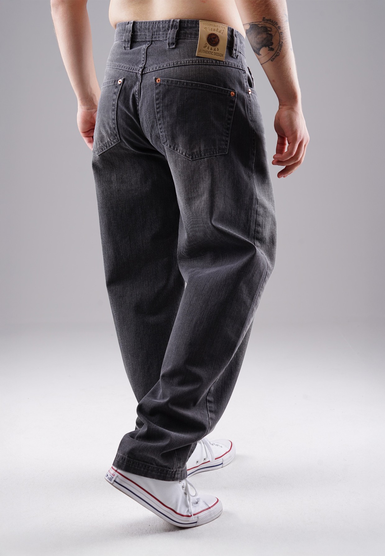Picaldi Zicco 471 Graphit Herren Jeans – Loose Tapered Fit Washed Anthracite W31-L34