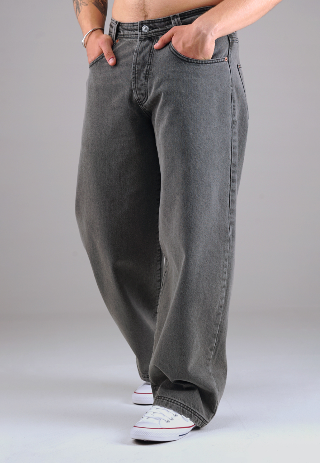 Picaldi Zicco 475 Steel Herrenjeans – Baggyschnitt in Washed Steel Grey W36-L32