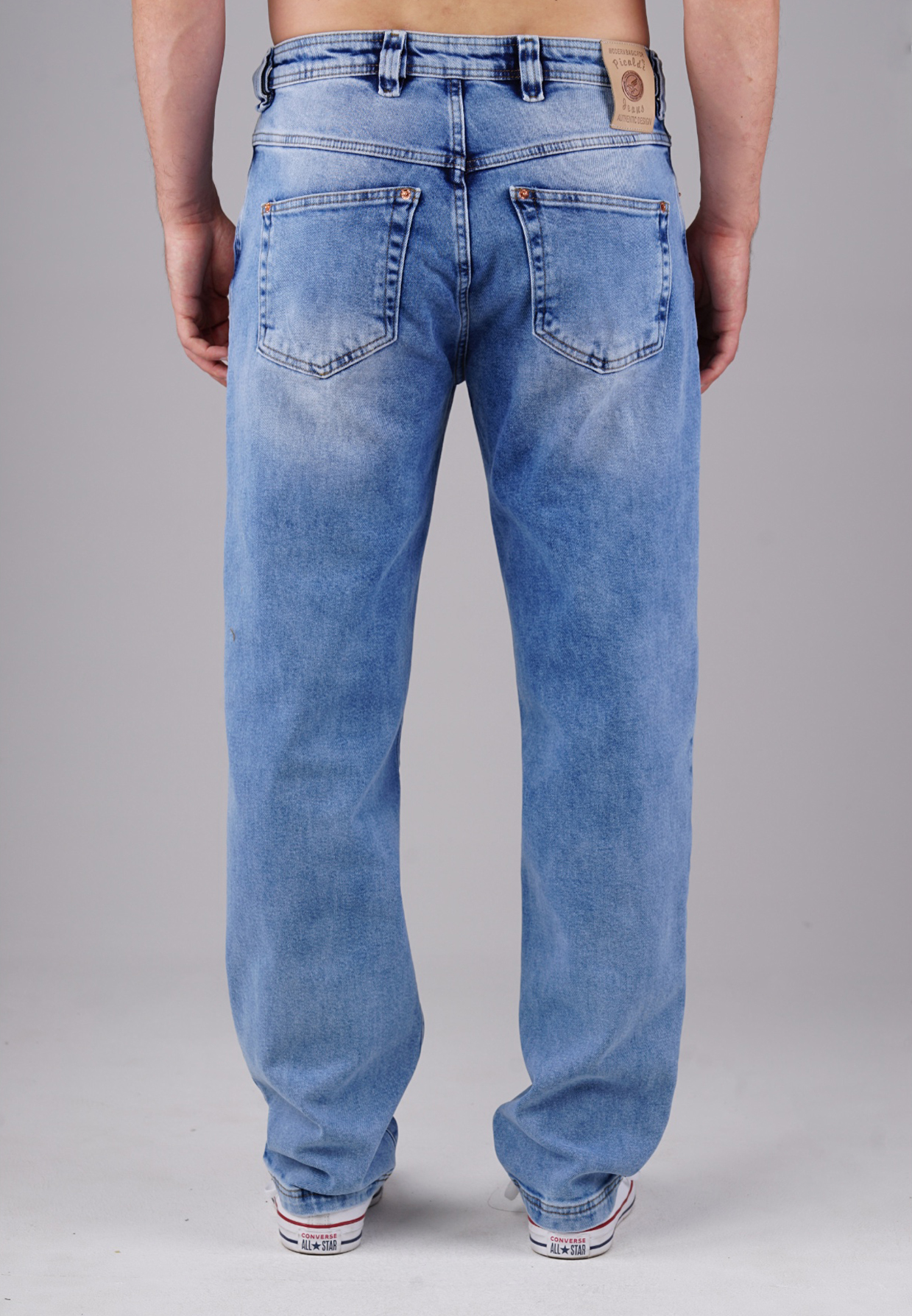Picaldi Zicco 472 Del Rio Herrenjeans – Stretch-Karottenschnitt in Cadet Grey Blue W42-L32