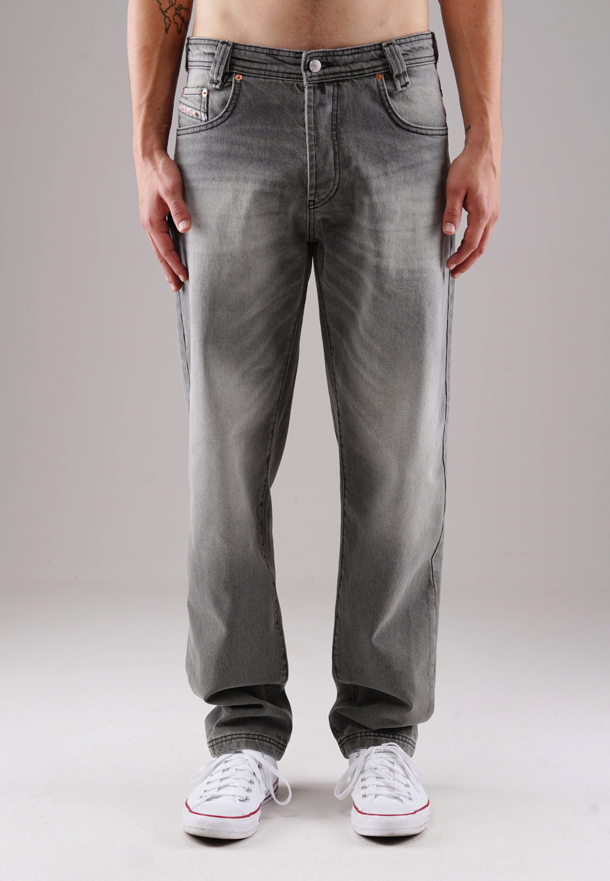 Picaldi Zicco 472 Reyes Herrenjeans - Relaxed-Karottenschnitt in Washed Dark Grey W42-L32