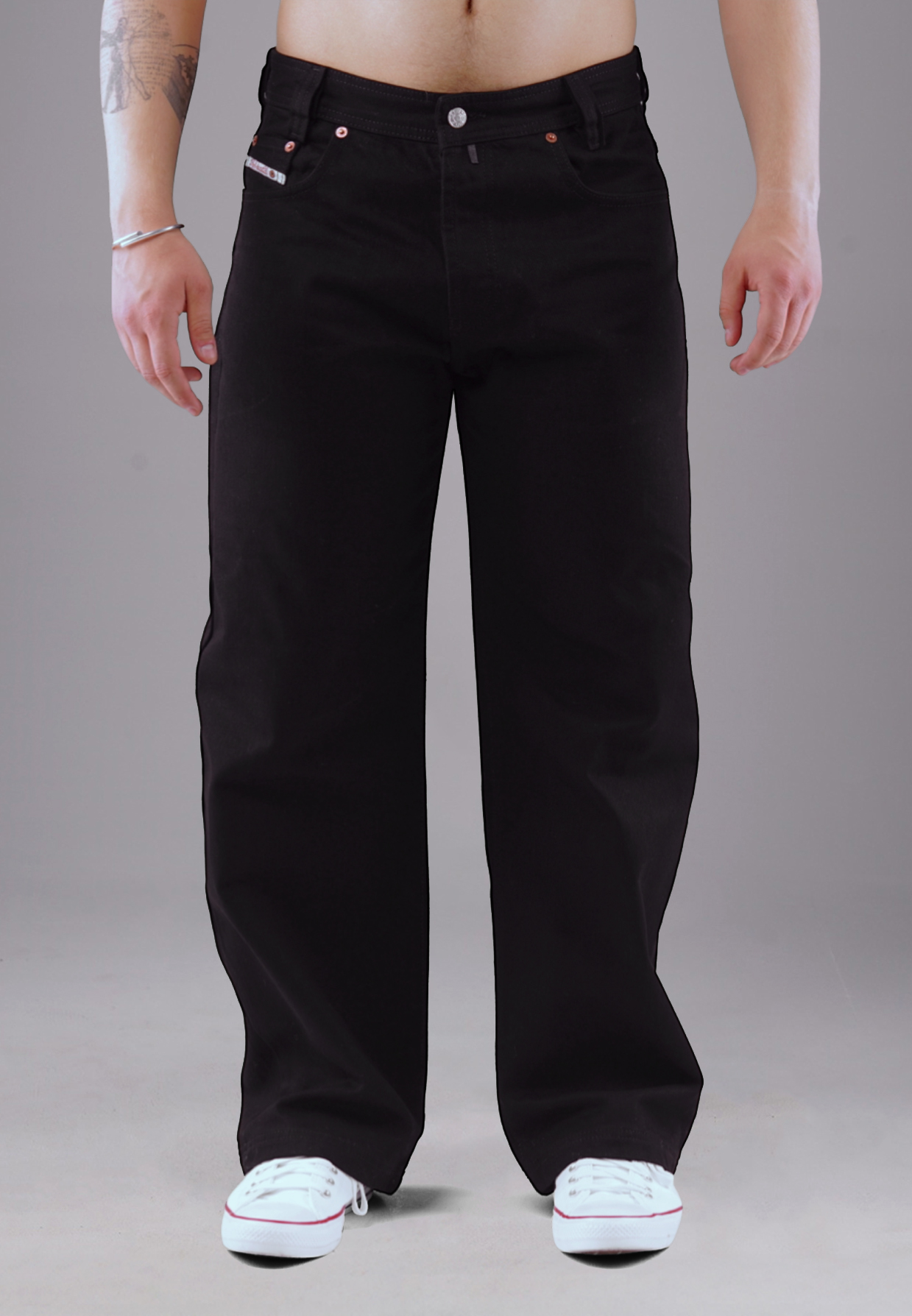 Picaldi Zicco 474 Black Herrenjeans - Baggy Fit mit Straight Leg in Clean Black W40-L34