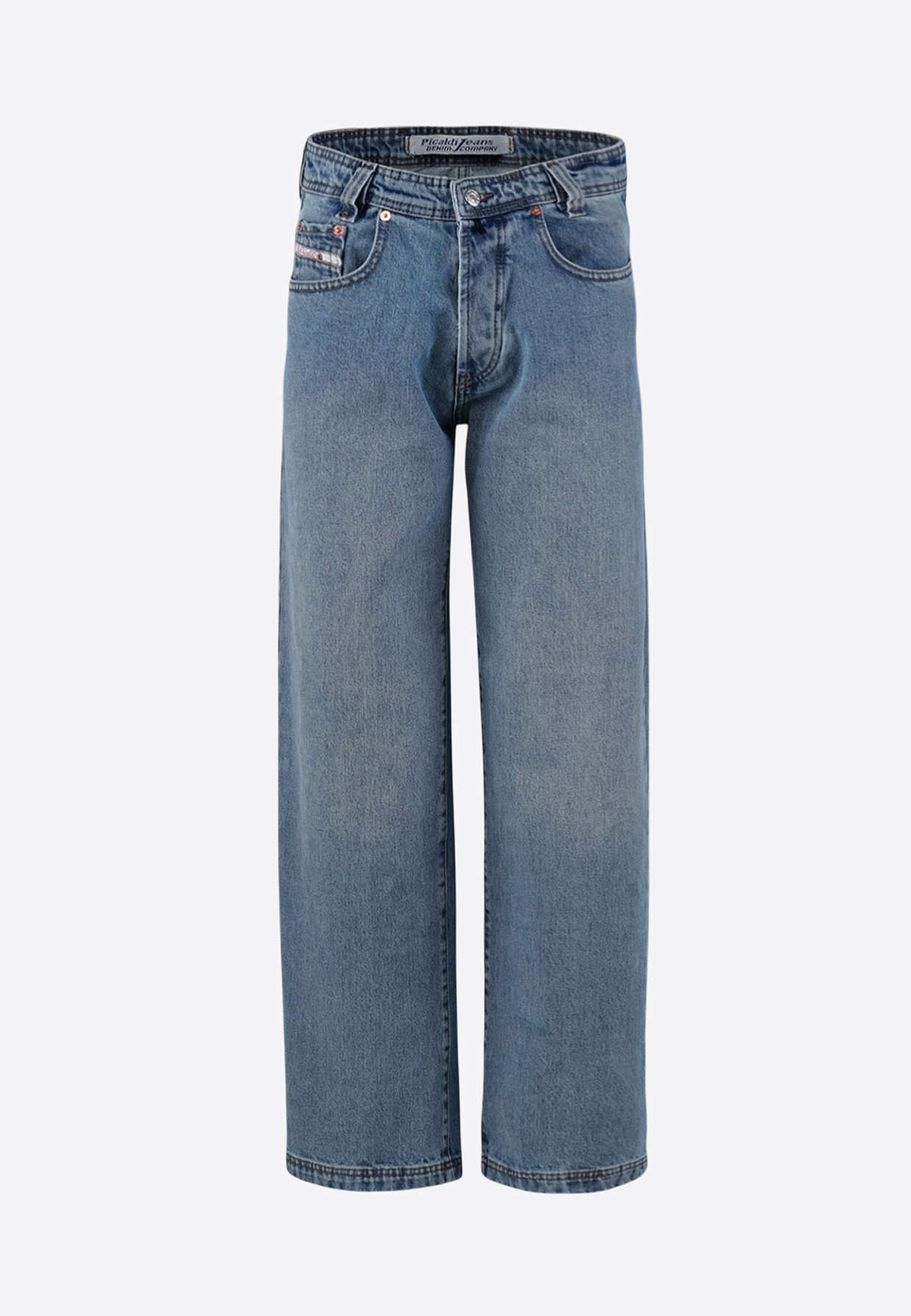 Picaldi Zicco 474 Enemy Herrenjeans - Baggy Fit mit Straight Leg in Washed Greyblue W27-L30