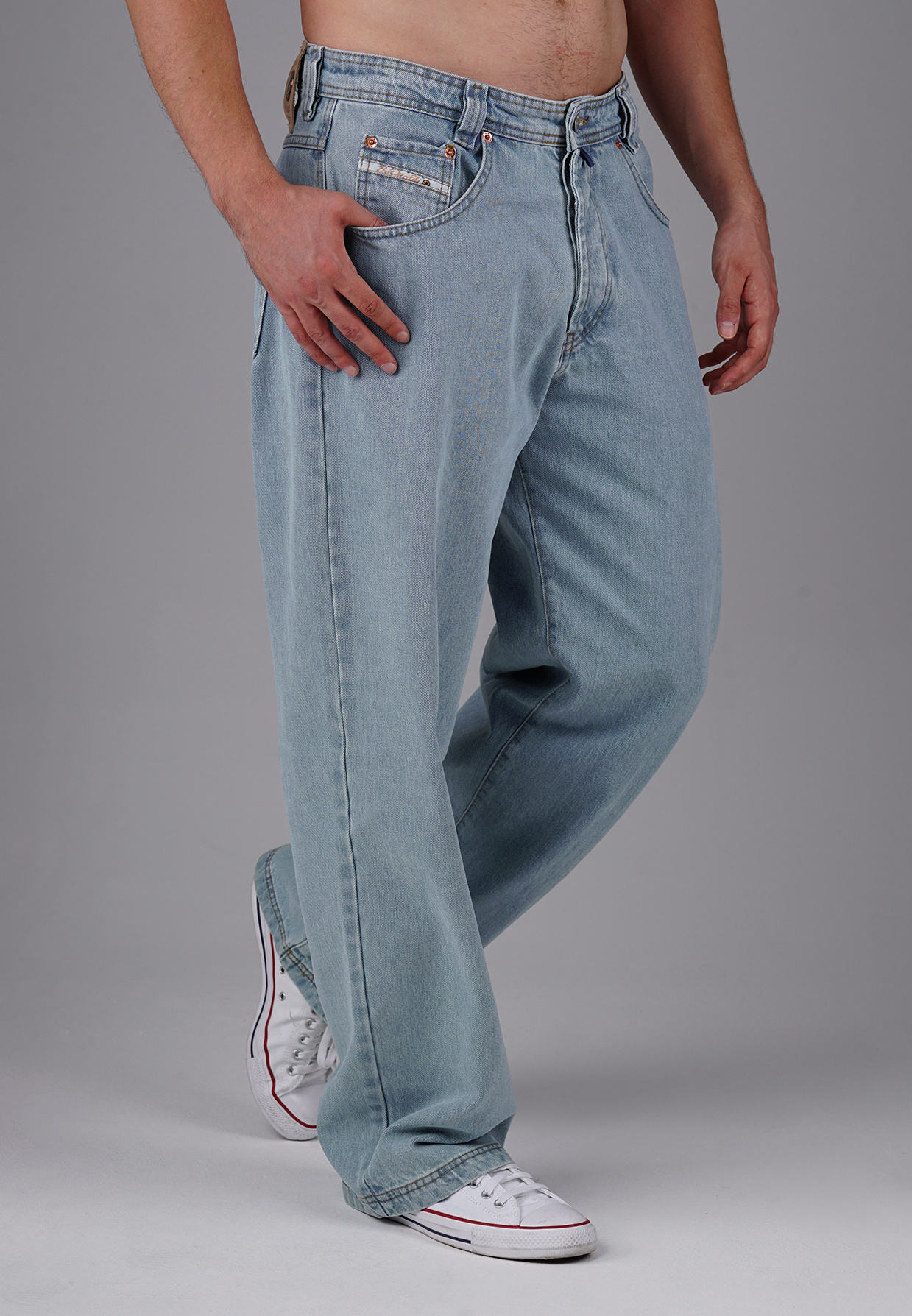 Picaldi Zicco 474 Salvador Herrenjeans - Baggy Fit mit Straight Leg in Light Blue W27-L30