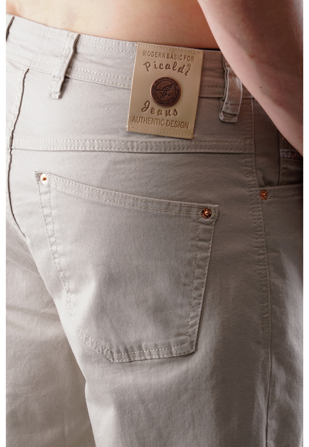Picaldi Zicco  472 Glow Ecru Herren Hose – Relaxed Carrot Fit in Beige W40-L32