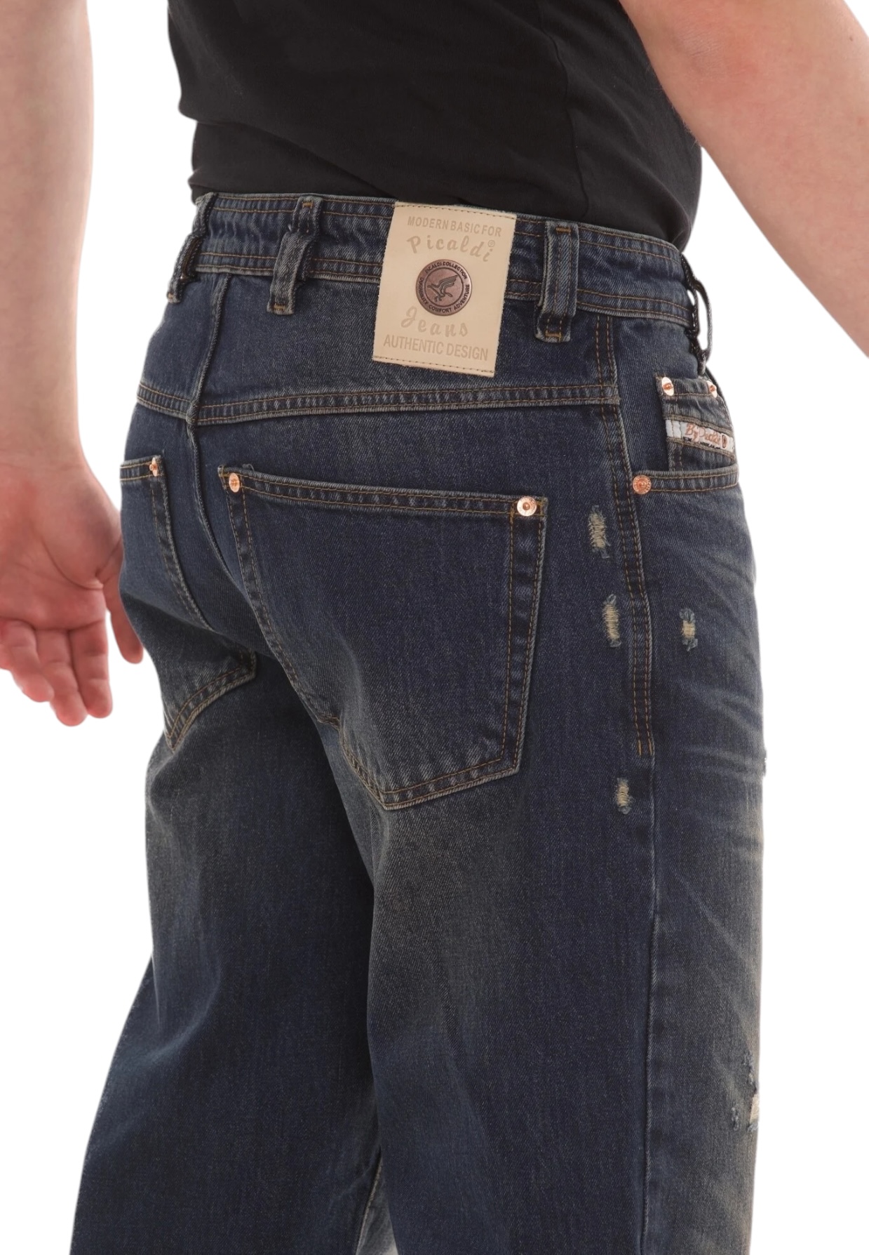 Picaldi Herren Jeans Zicco 472 Austin dark blue dark grey washed W28-L30