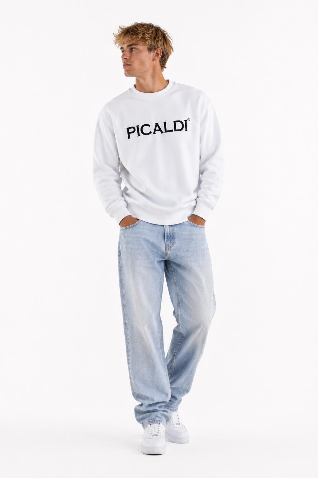 Picaldi Herren Sweatshirt Charlie White
