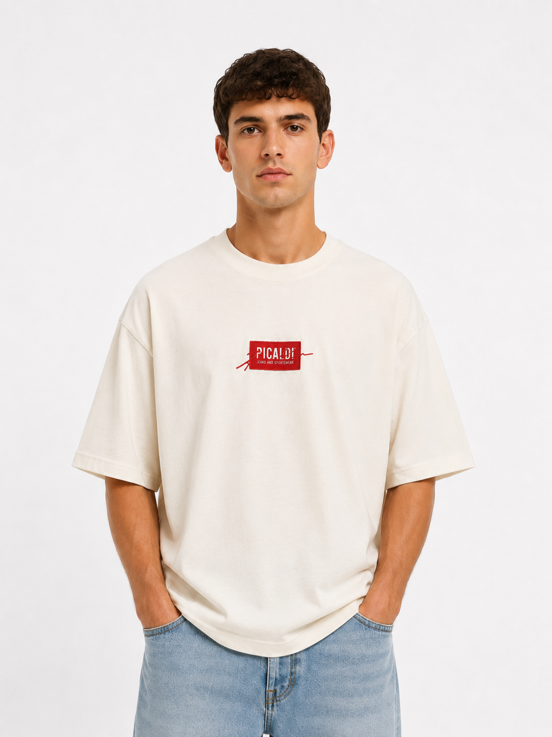 Picaldi Herren T-Shirt Oversize Emphasize off white