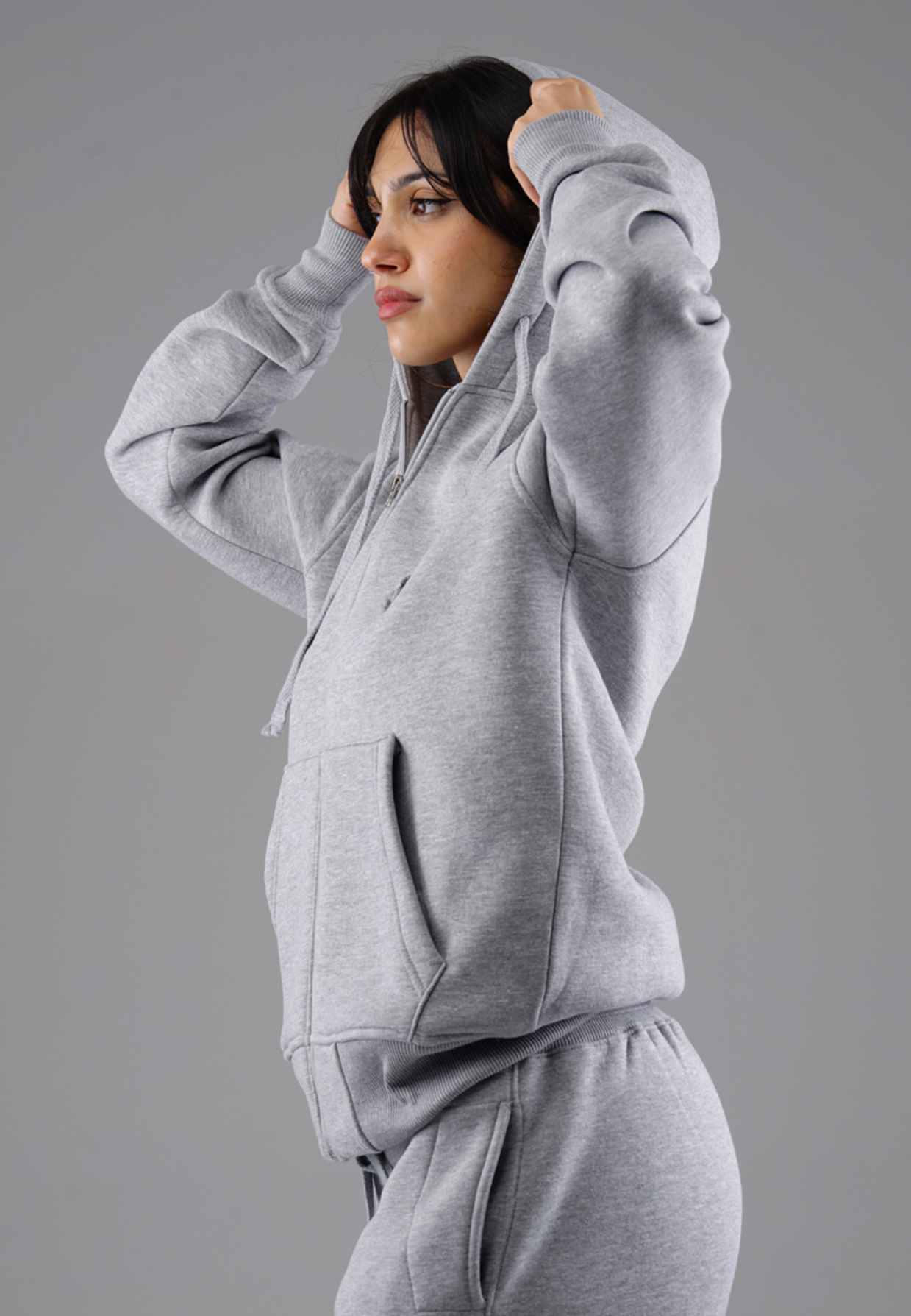 Picaldi Damen Zip Hoodie Hustle Grey XXL
