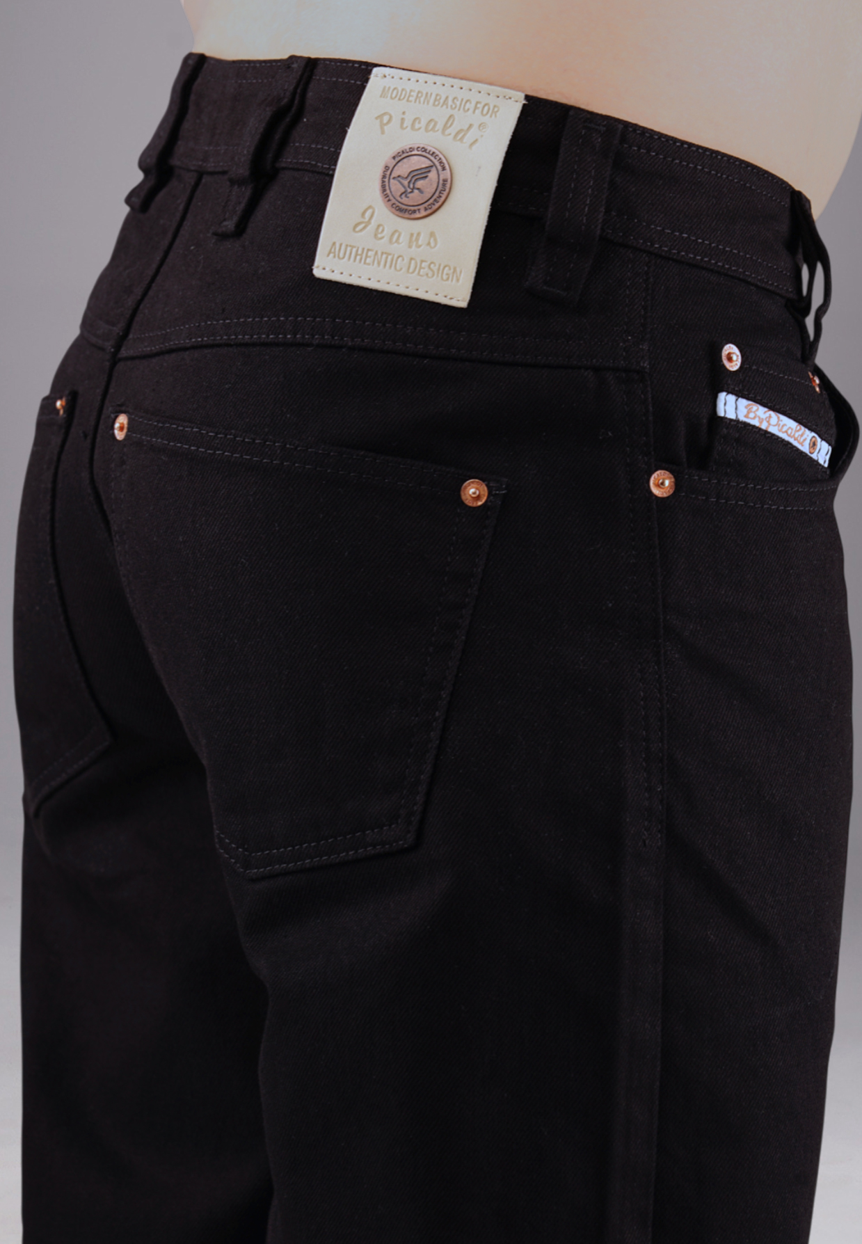 Picaldi Zicco 474 Black Herrenjeans - Baggy Fit mit Straight Leg in Clean Black