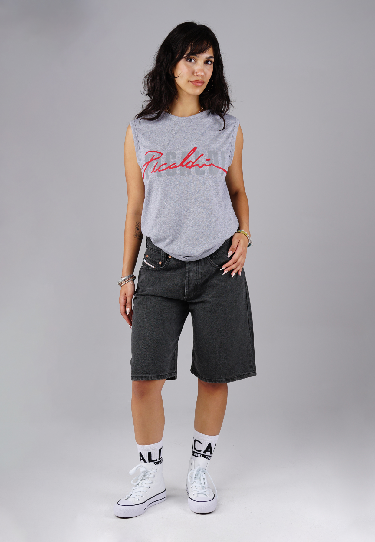 Picaldi Zicco 471 Tint Damen Jeansshorts – Relaxed Fit – Charcoal Greywashed W40