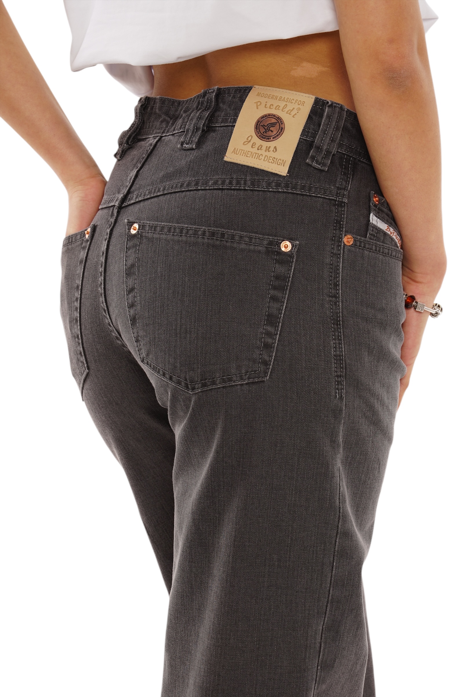 Picaldi Damen Jeans Baggy Zicco 474 Graphit washed anthracite W40-L32