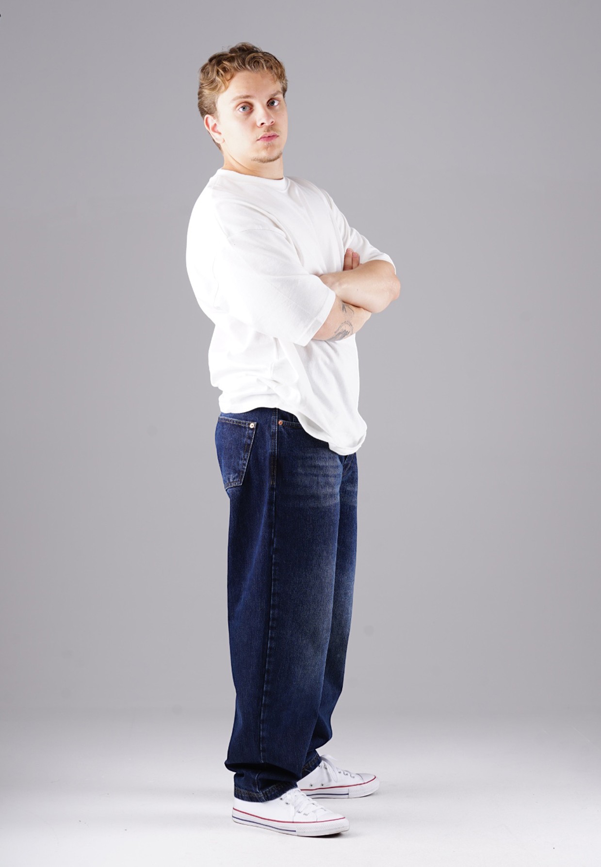 Picaldi Zicco 471 Hurricane Herren Jeans – Loose Tapered Fit Washed Dark Blue W42-L32