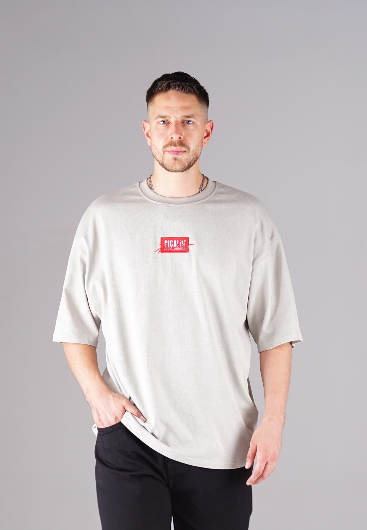 Picaldi Herren T-Shirt Oversize Emphasize grey XXL