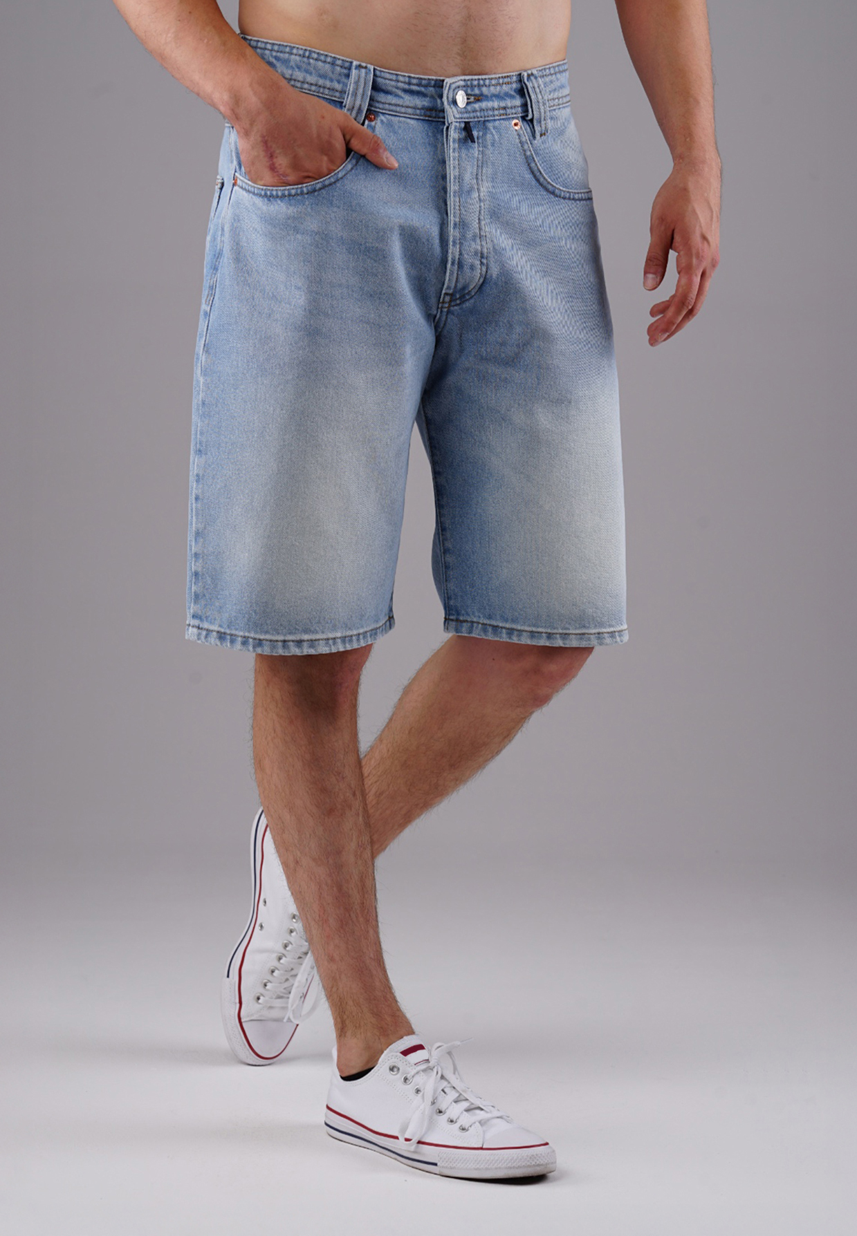 Picaldi Zicco 471 Diamond Herren Jeansshorts - Relaxed Fit in Icewashed Sky