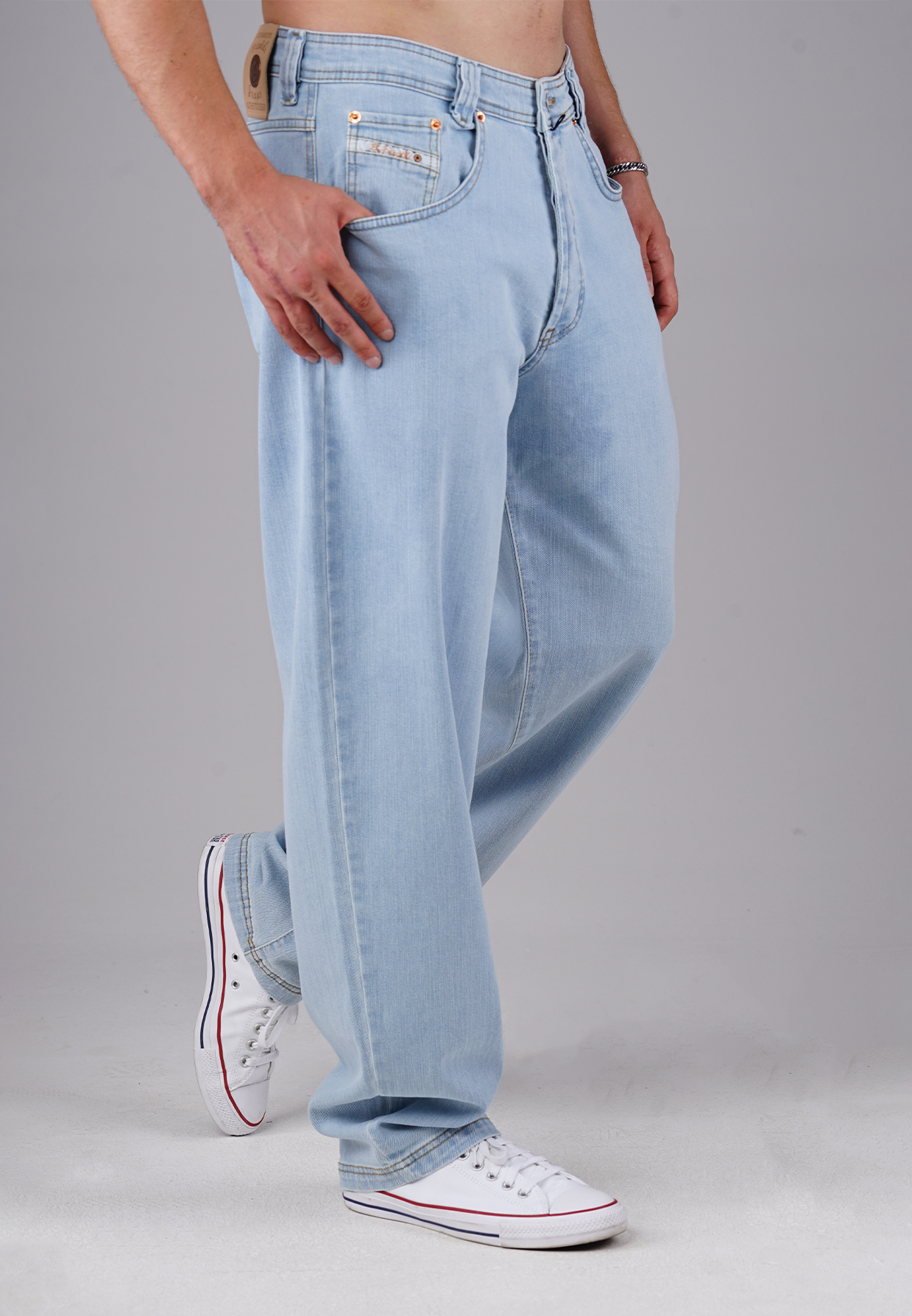 Picaldi Zicco 471 Palesky Herrenjeans - Relaxed-Karottenschnitt in Ice Blue Vintage W42-L32