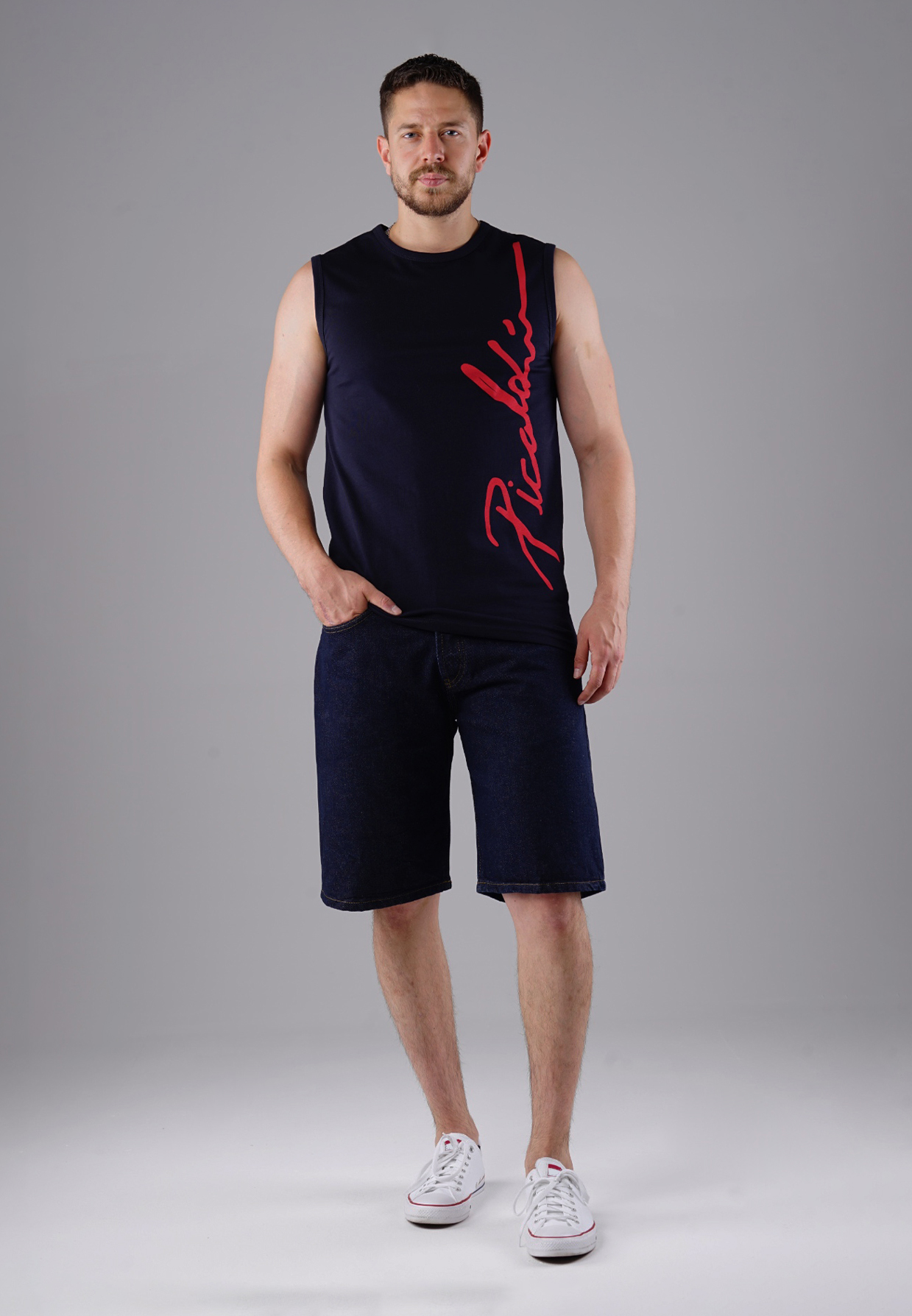 Picaldi Zicco 471 Indigo Herren Jeansshorts - Relaxed Fit in Deep Indigo