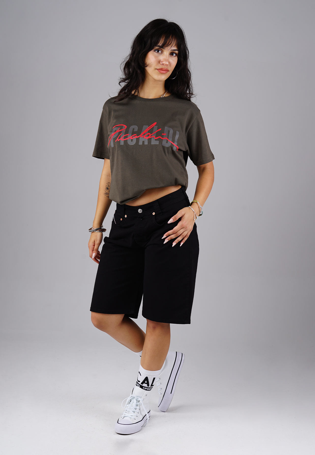 Picaldi Zicco 471 Gabardine Damen Shorts – Relaxed Fit – Jet Black W40