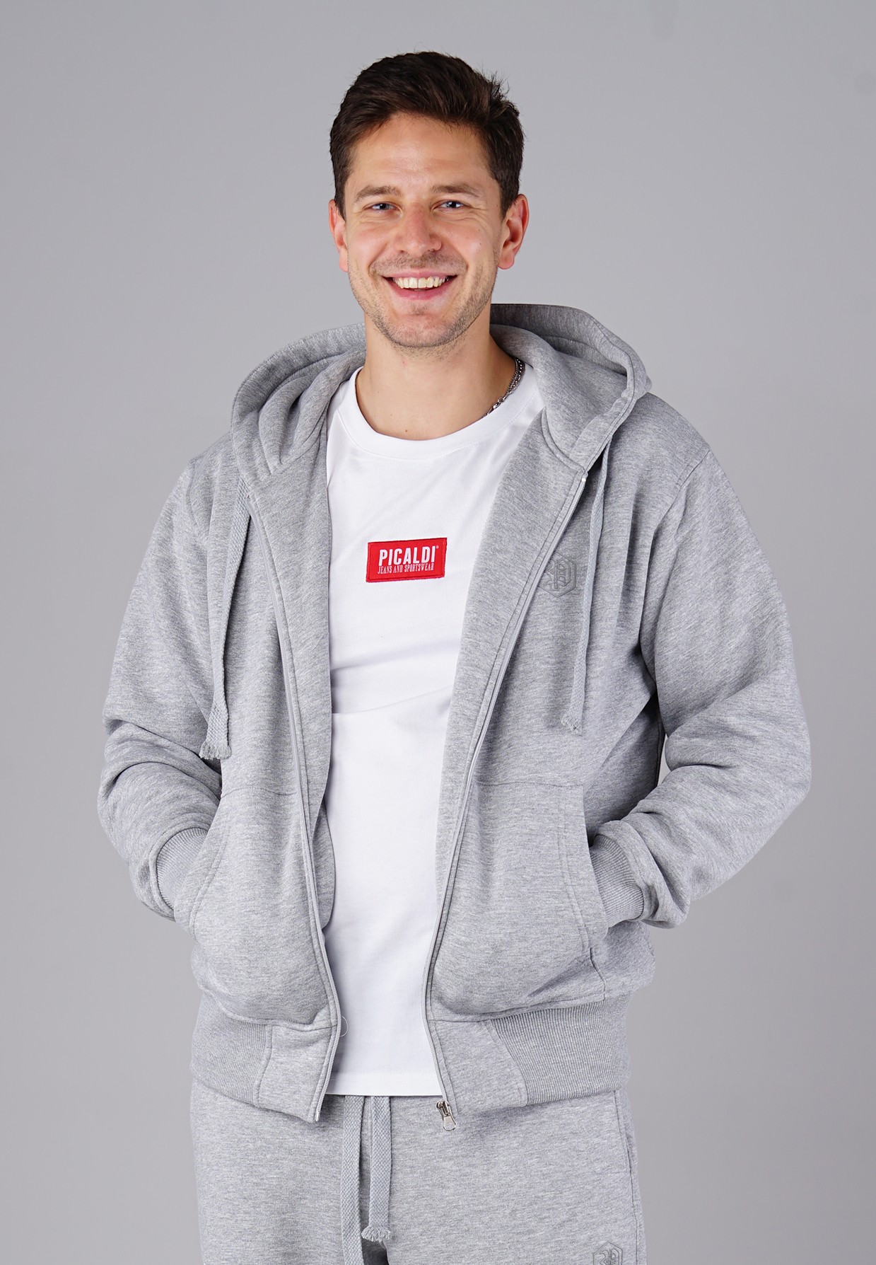 Picaldi Herren Zip Hoodie Hustle Grey XXL