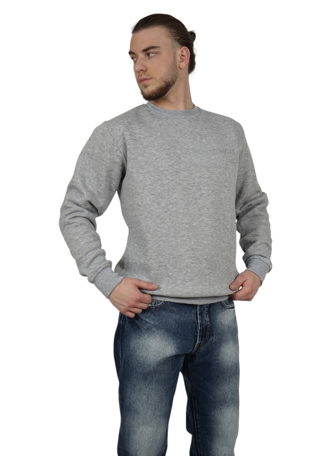 Picaldi Herren Sweatshirt Basic Grau