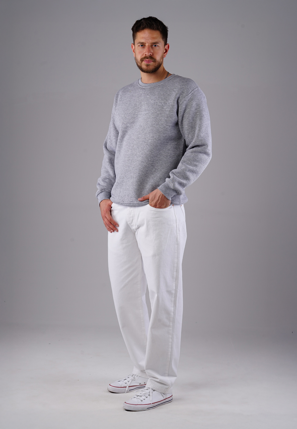 Picaldi Zicco 472 Gabardine Mount - Relaxed Karottenschnitt in Bone White W42-L32