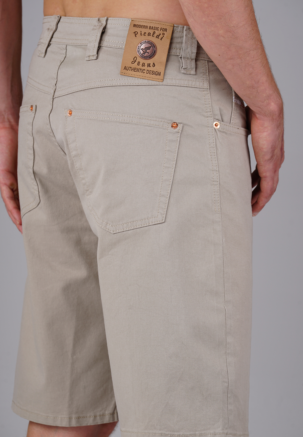 Picaldi Zicco 471 Gabardine Herren Shorts - Relaxed Fit in Desert Sand Picaldi Zicco 471 Gabardine Herren Shorts - Relaxed Fit in Desert Sand W40