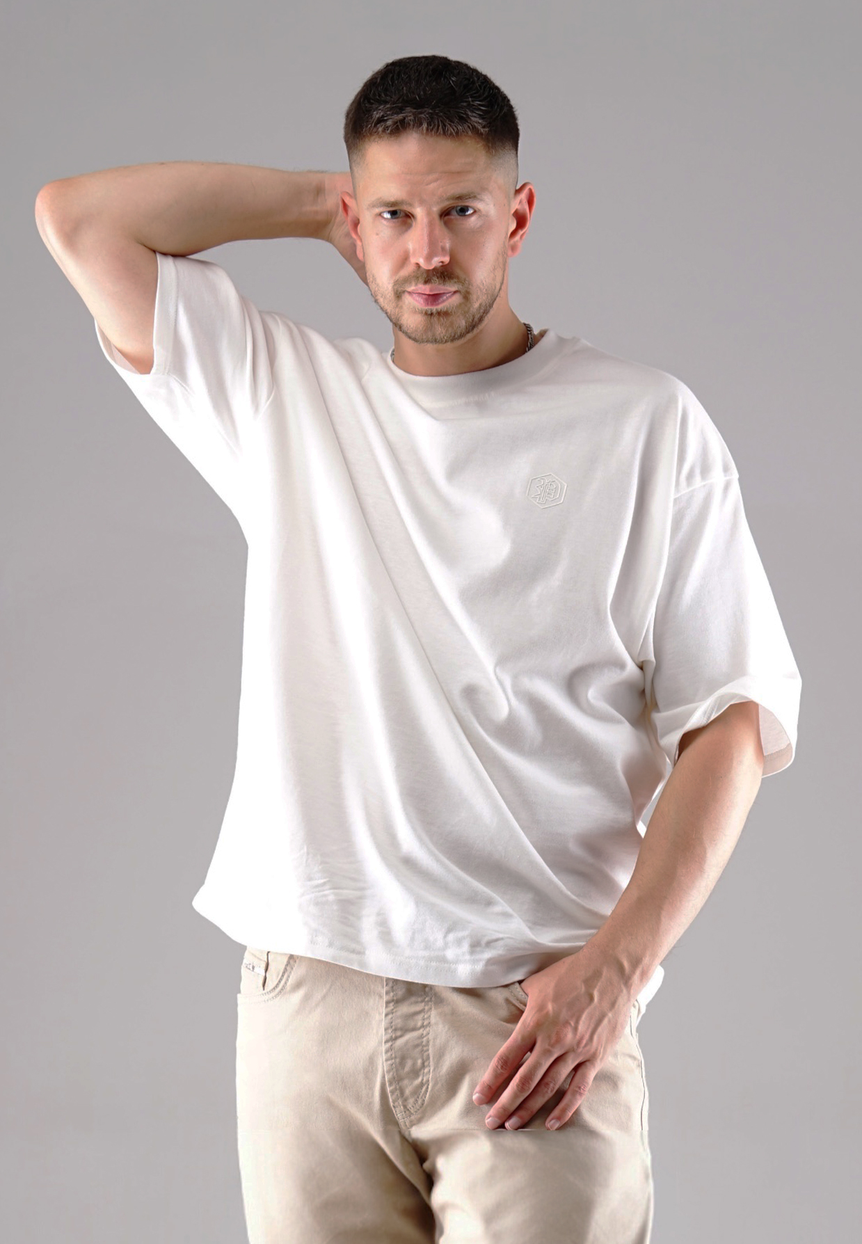 Picaldi Herren T-Shirt Oversize Evident off white S