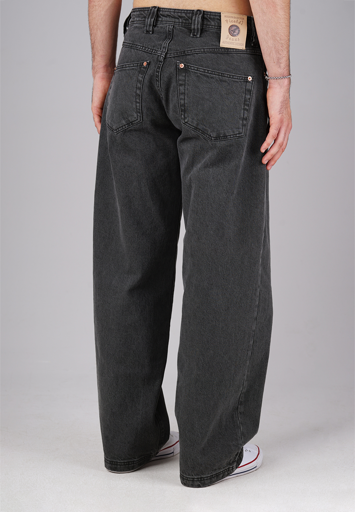 Picaldi Zicco 475 Shadow Herrenjeans – Baggyschnitt in Faded Anthracite Grey W36-L32