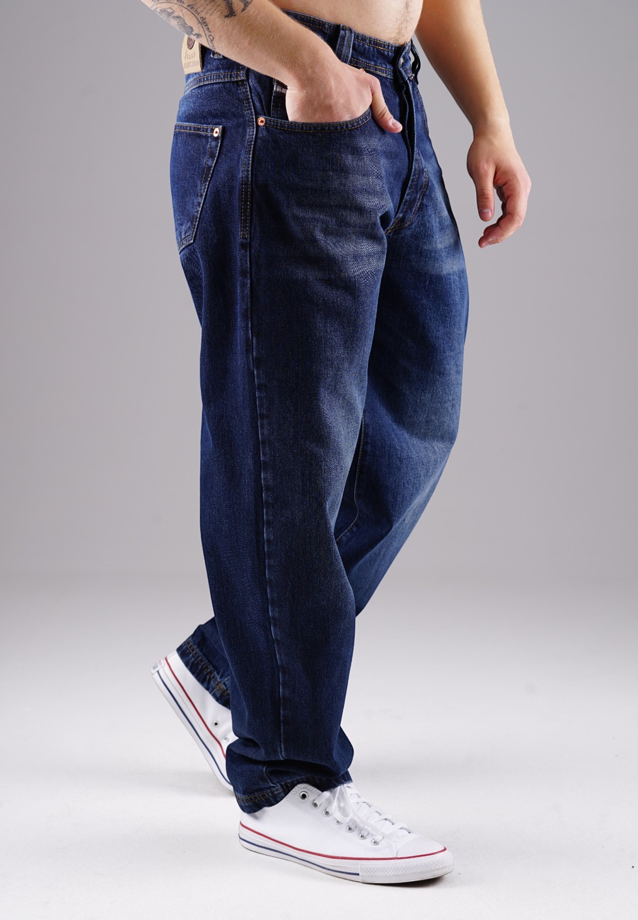 Picaldi Zicco 471 Hurricane Herren Jeans – Loose Tapered Fit Washed Dark Blue W42-L32