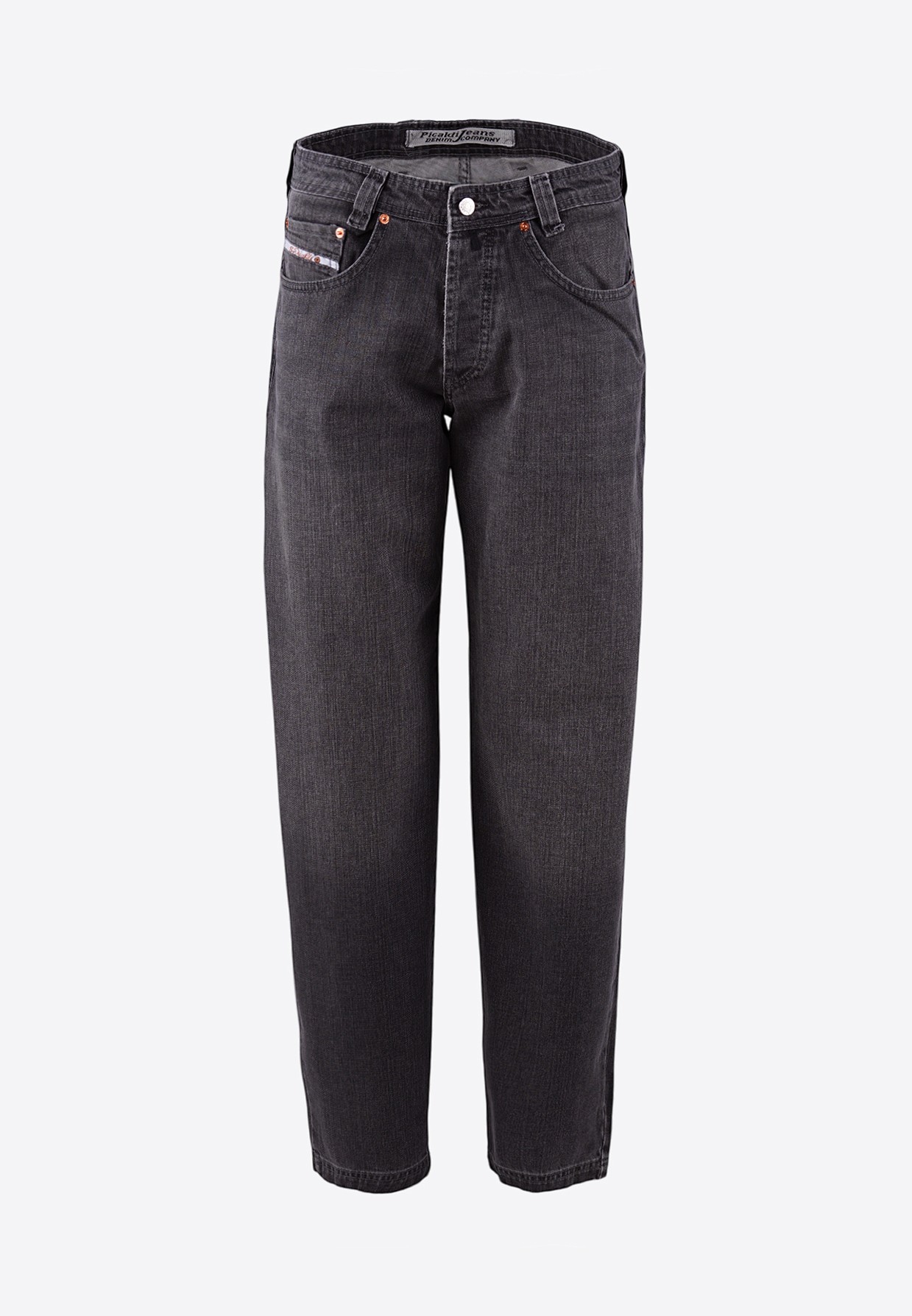 Picaldi Zicco 471 Graphit Herren Jeans – Loose Tapered Fit Washed Anthracite W31-L34