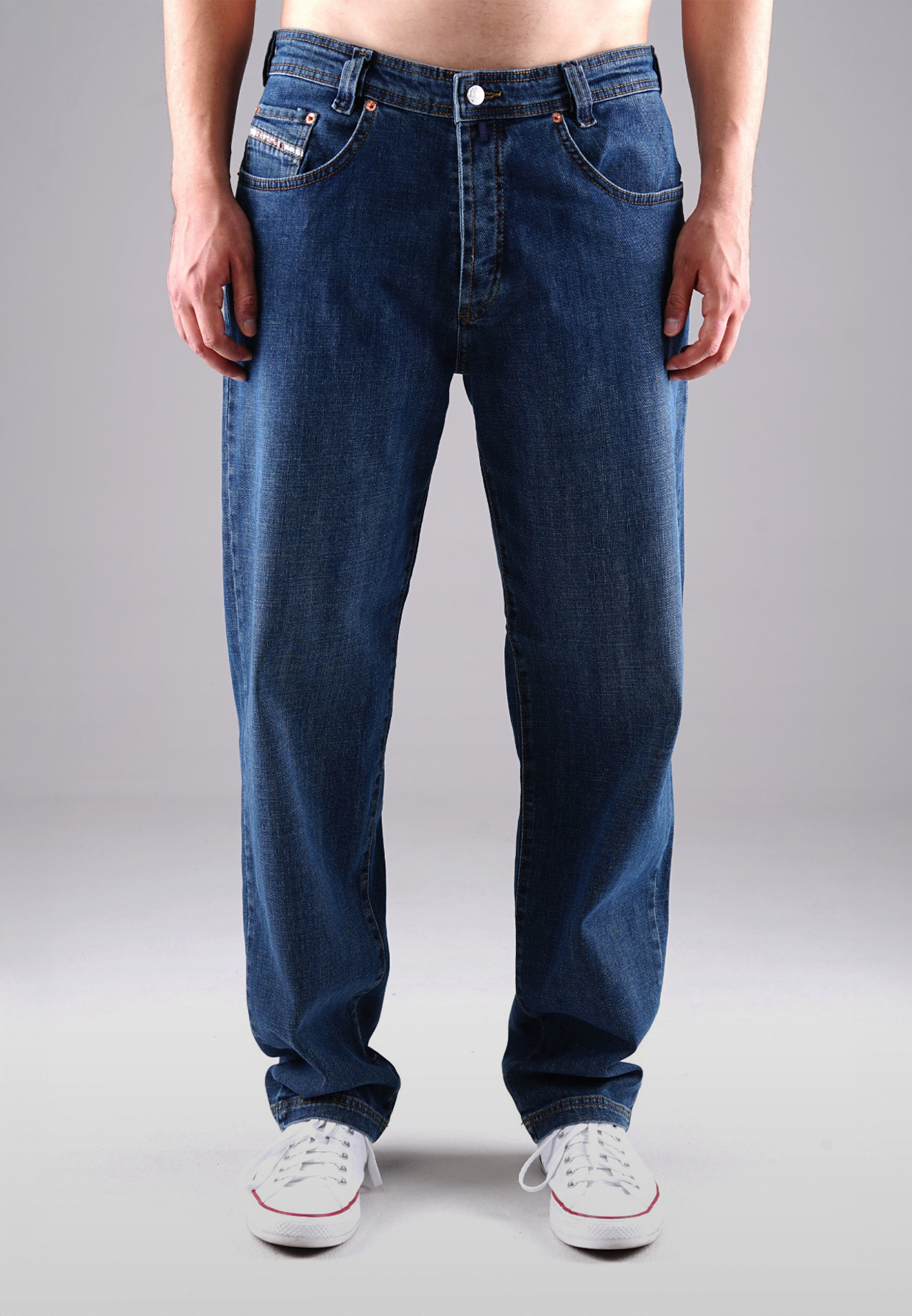 Picaldi Zicco 472 Torzen Herrenjeans – Stretch-Karottenschnitt in Urban Indigo Stone W42-L32