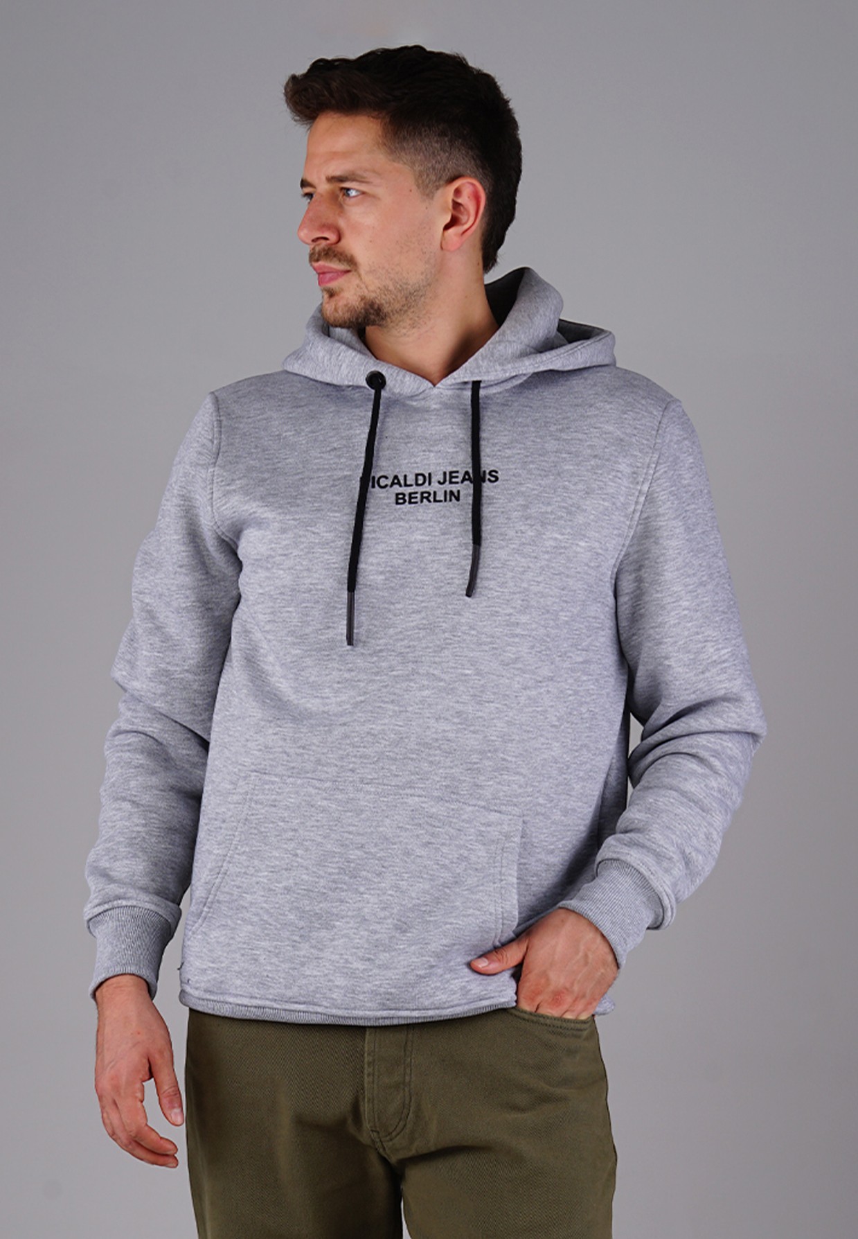 Picaldi Herren Kapuzenpullover Berlin Grey XXL