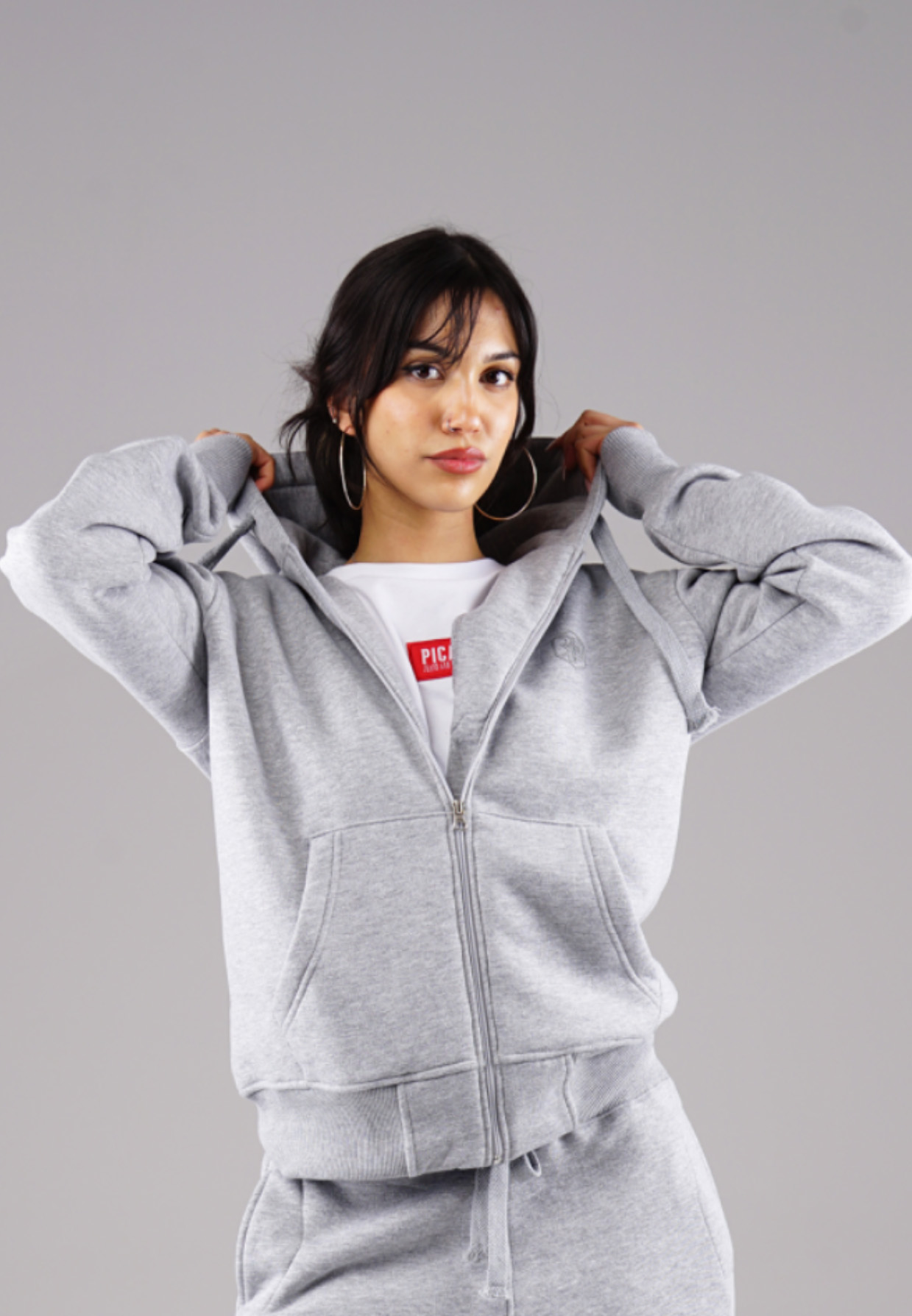 Picaldi Damen Zip Hoodie Hustle Grey XXL