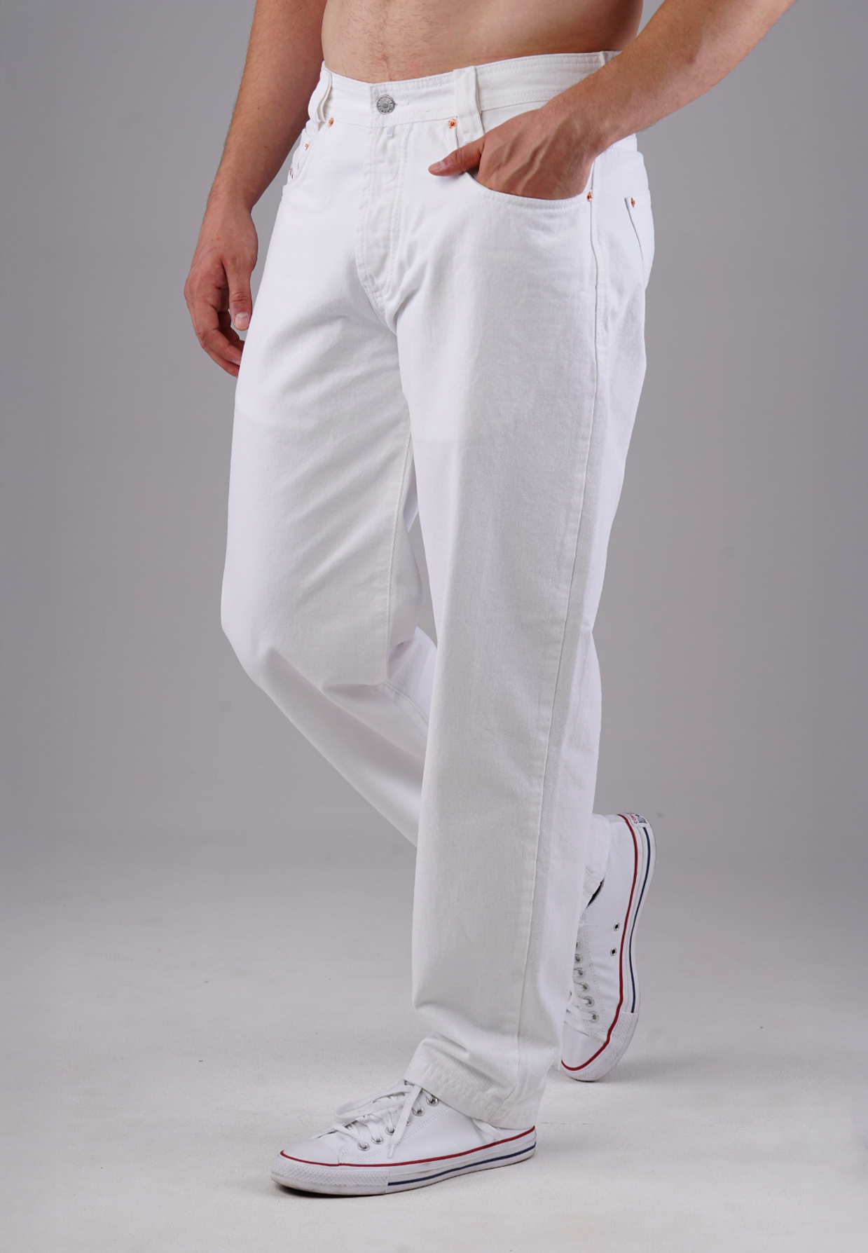 Picaldi Zicco 472 Gabardine Mount - Relaxed Karottenschnitt in Bone White W42-L32