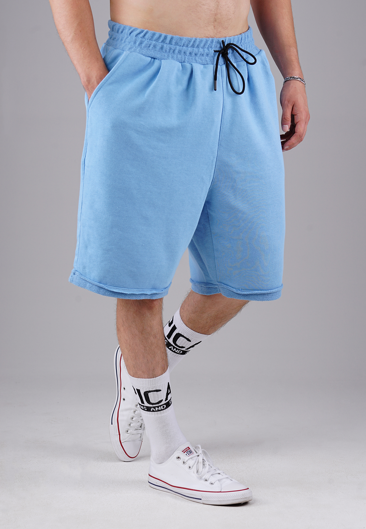 Picaldi DCA Eagle Herren Sweatshorts - Relaxed Fit in Sky Blue Picaldi DCA Eagle Herren Sweatshorts - Relaxed Fit in Sky Blue XXL