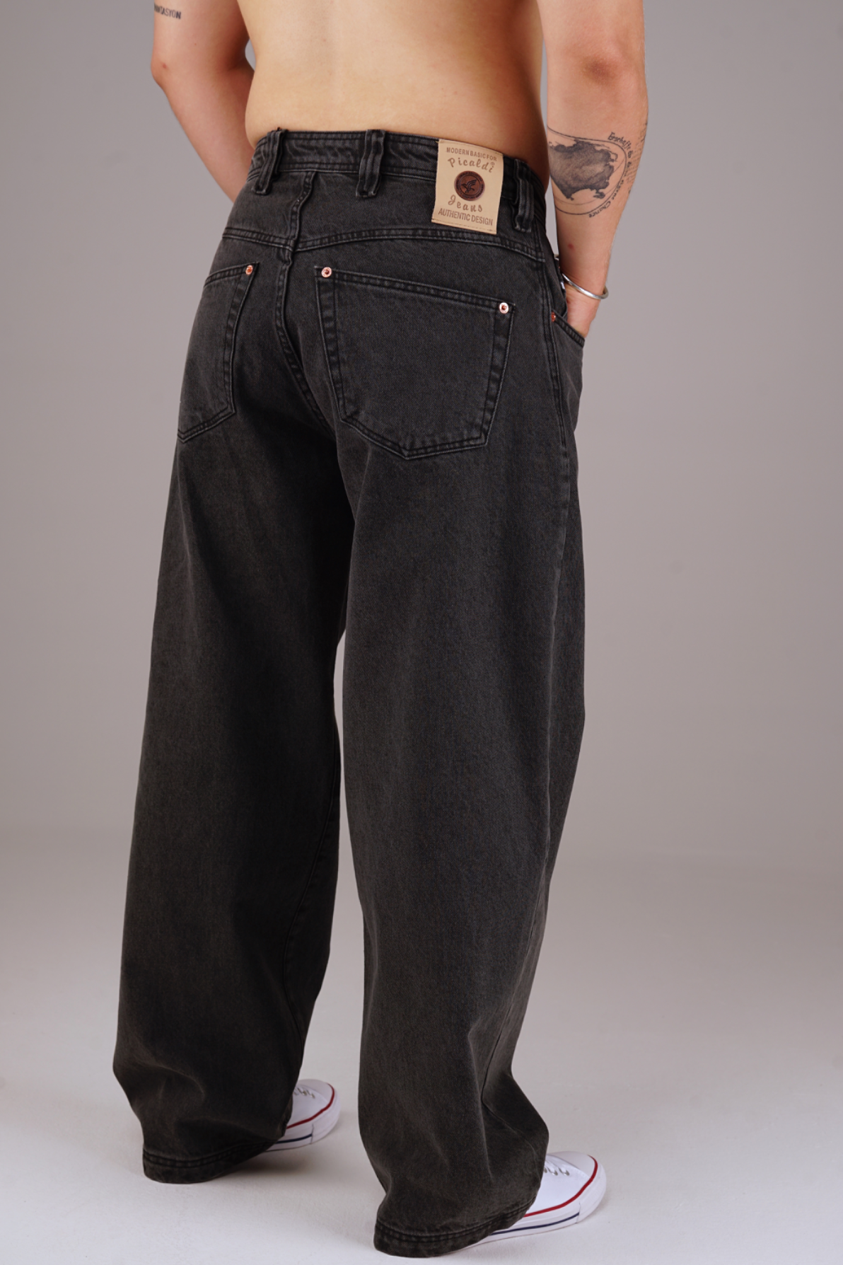 Picaldi Herren Jeans Baggy Zicco 475 Shadow wash anthracite W36-L32