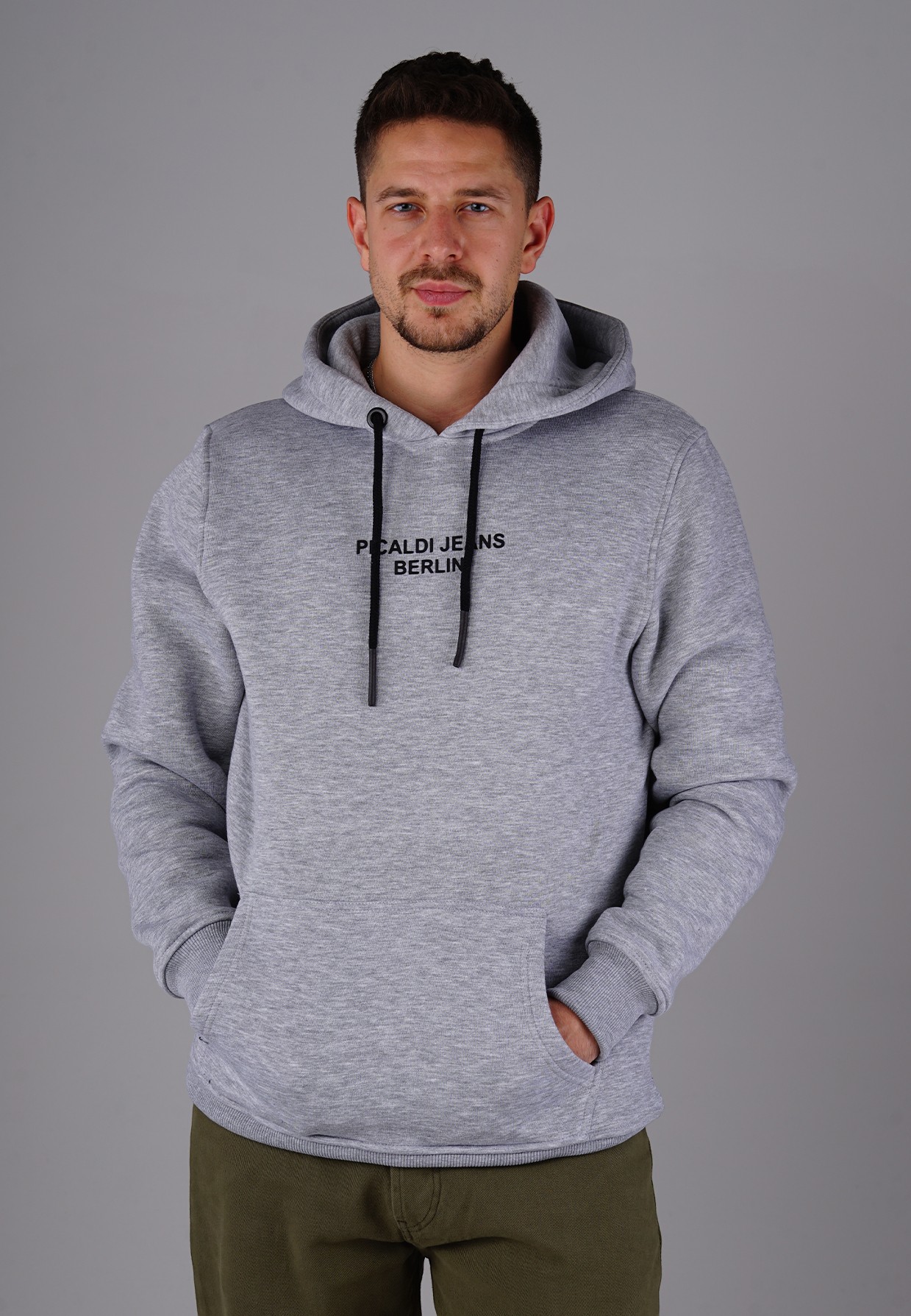 Picaldi Herren Kapuzenpullover Berlin Grey