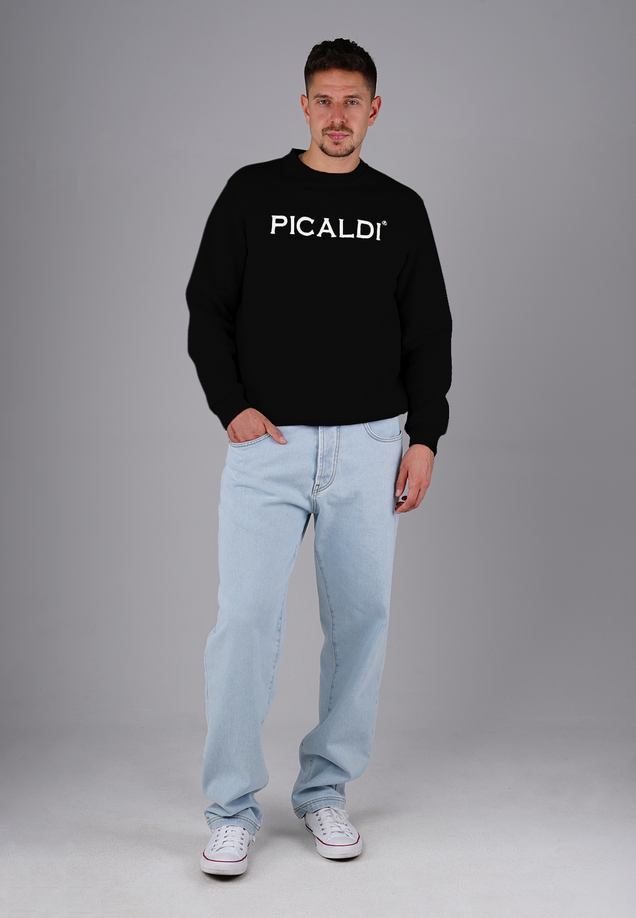 Picaldi Herren Sweatshirt Charlie Black XXL